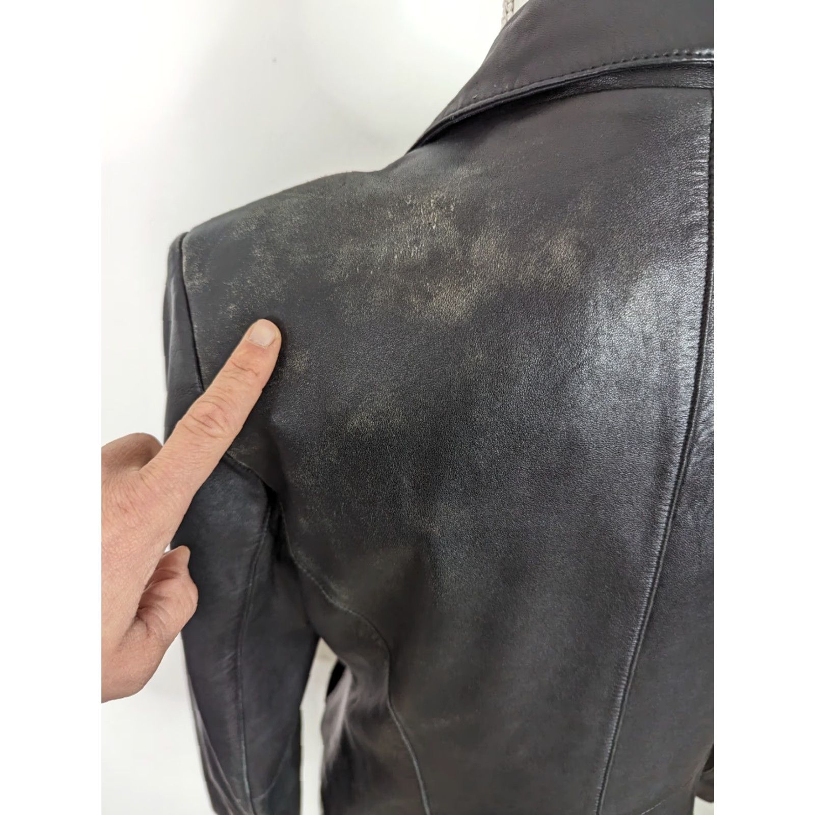 Vintage VINTAGE Wilsons Leather Black Jacket Womens Medium Blazer Motorcycle Biker Shirt? Size M / US 6-8 / IT 42-44 - 4 Thumbnail