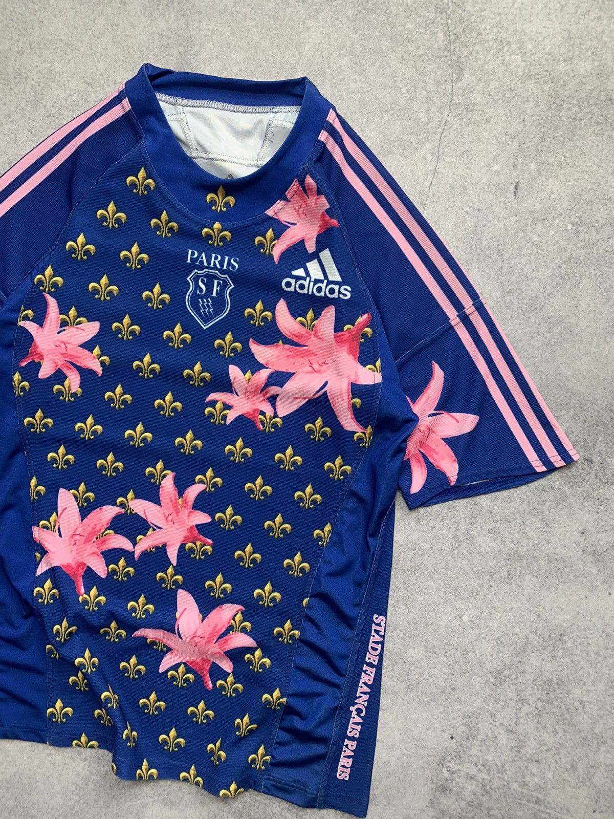 Adidas Vintage Adidas SF Paris France Rugby Y2K Flowers Jersey Size US L / EU 52-54 / 3 - 3 Thumbnail