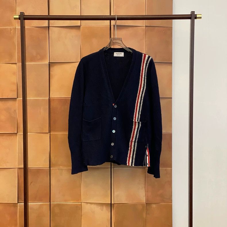 Thom Browne Thom Browne Wool knit cardigan Size US L / EU 52-54 / 3 - 1 Thumbnail