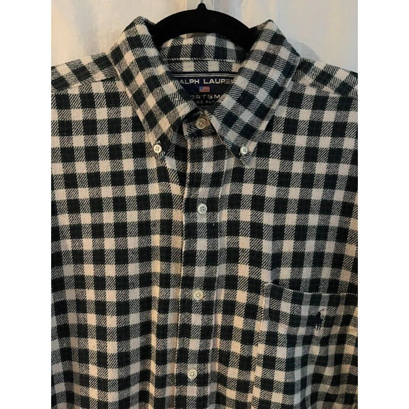 Ralph Lauren VTG Ralph Lauren Sportsman Shirt Green Cream Black Check Size US L / EU 52-54 / 3 - 3 Thumbnail