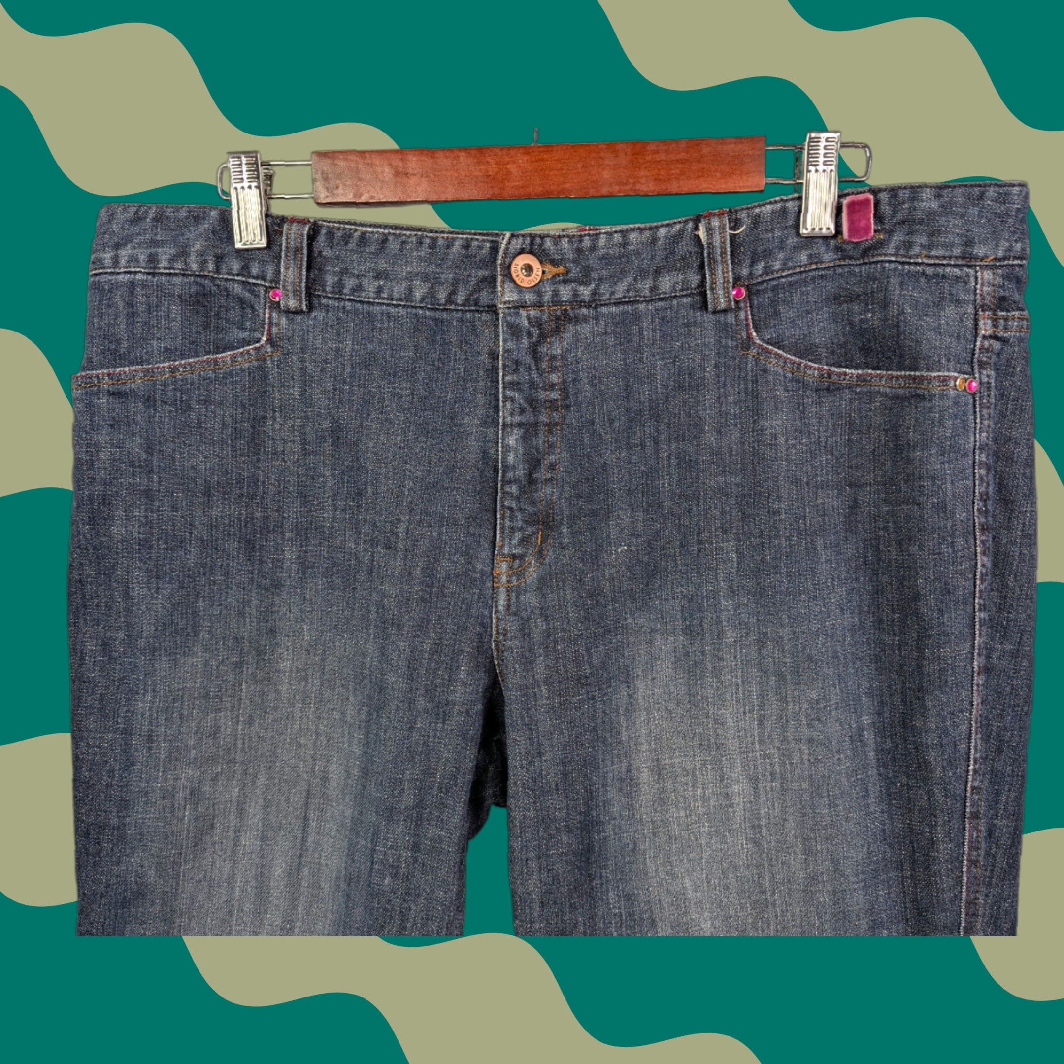 Denime VINTAGE Sigrid Olsen Jeans Womens 14 Straight Denim Blue Innovator 07 Pockets Belt Loops Ble? Size 36" / US 14 / IT 50 - 1 Thumbnail