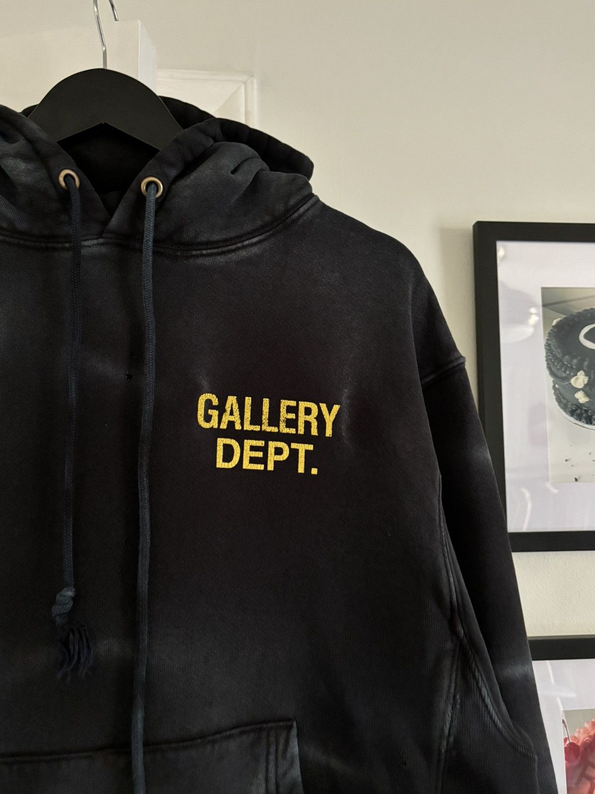 Gallery Dept. THRASHED - WASHED FADED LOGO HOODIE Size US M / EU 48-50 / 2 - 3 Thumbnail