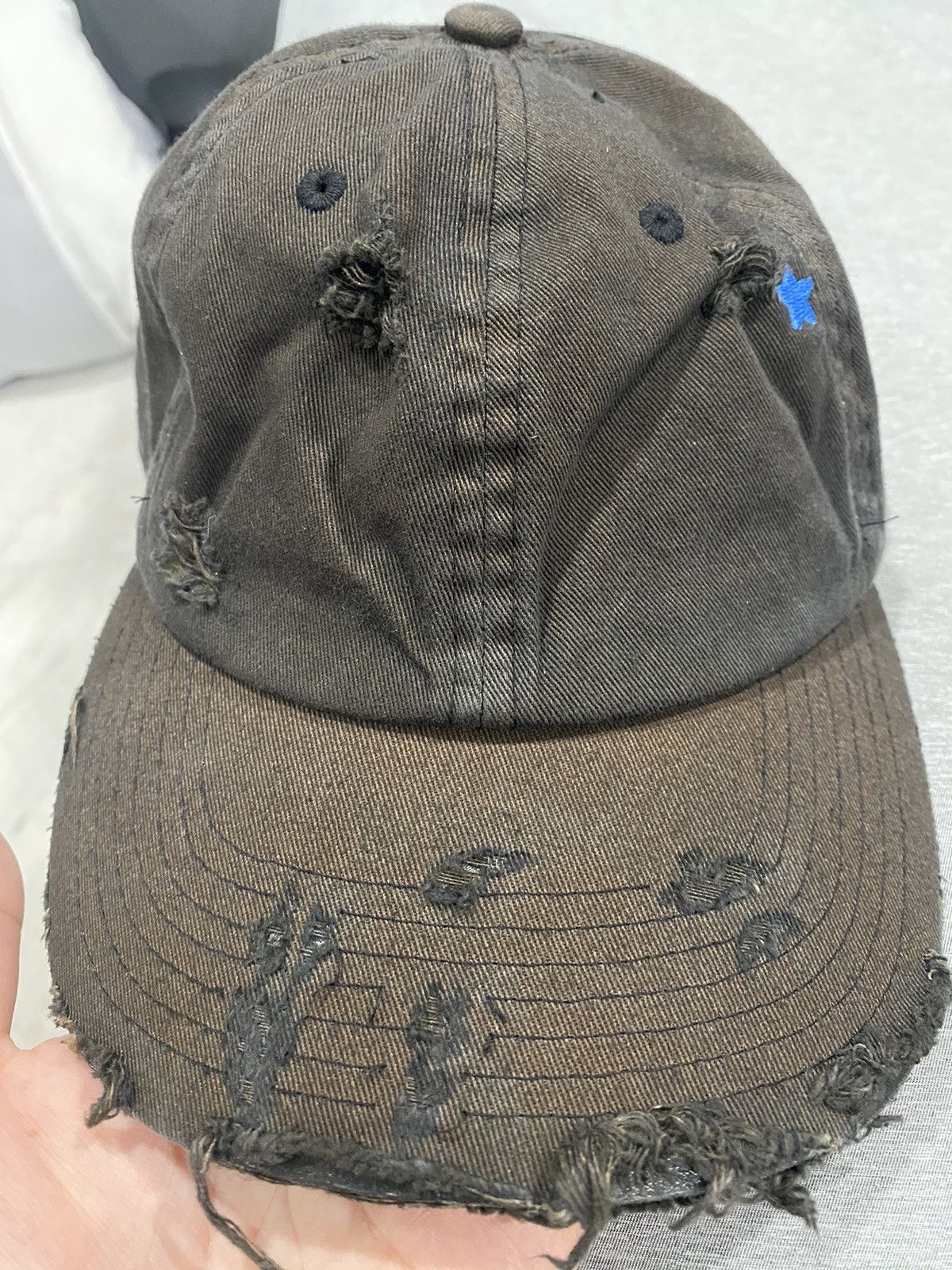 Greg Ross GR DISTRESSED CAP - CHARCOAL * RARE Size ONE SIZE - 4 Thumbnail