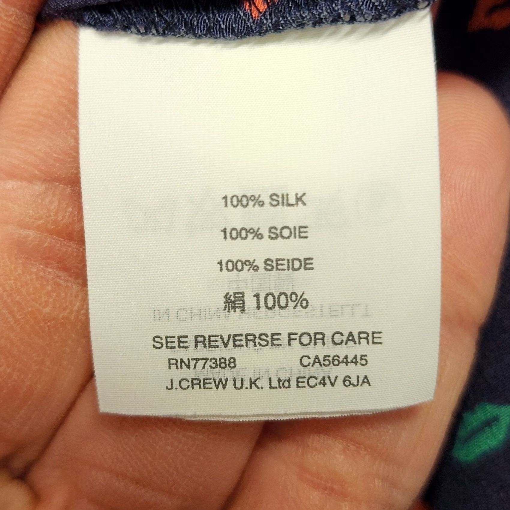 J.Crew J. Crew Blouse Navy Blue Silk Lip Print Long Sleeve 8P Petite Ruffle Button Shirt Womens Size M / US 6-8 / IT 42-44 - 7 Thumbnail