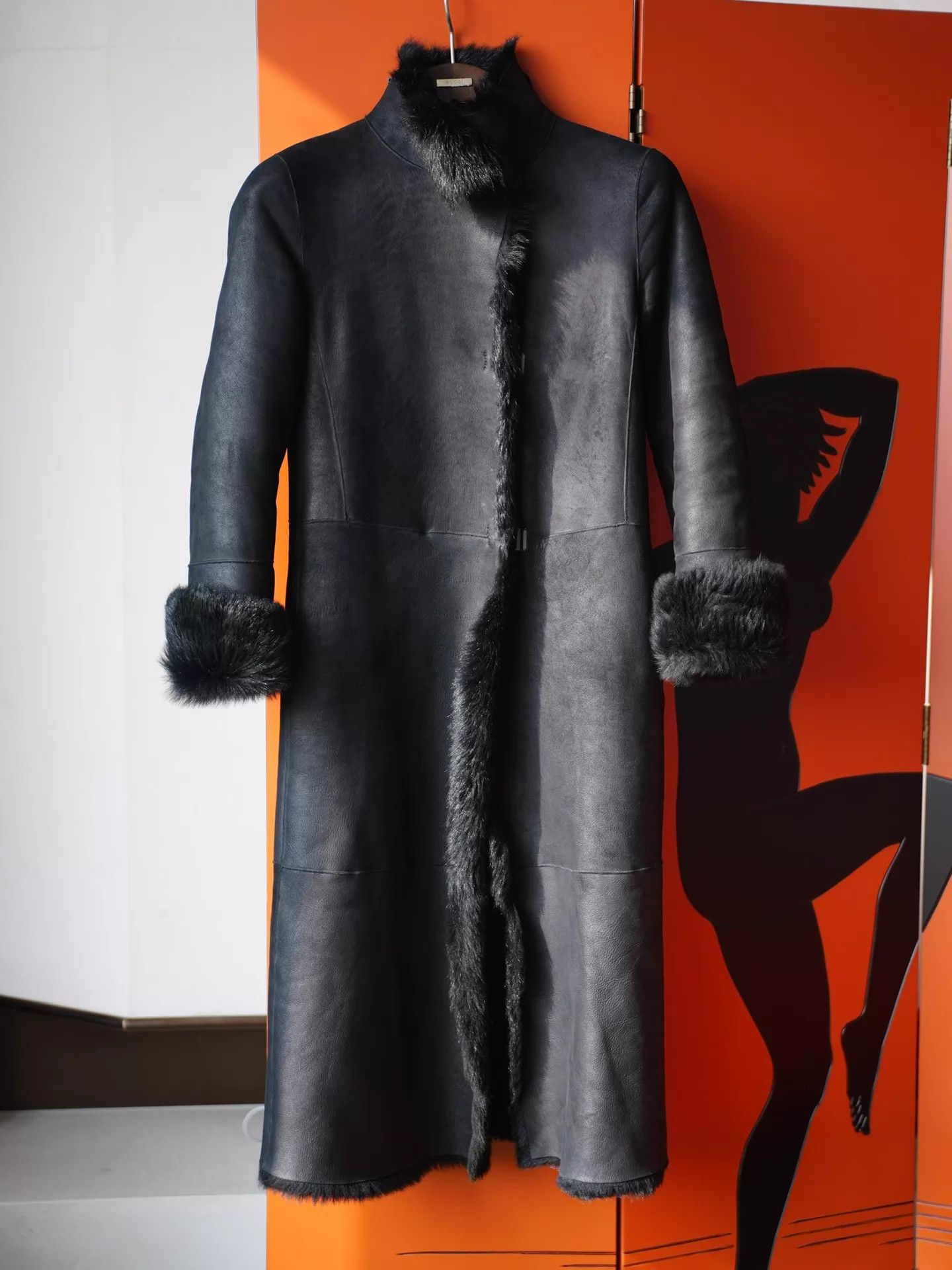 Gucci Gucci Vintage Tom Ford Era All Black Shearling Coat 38 Size XS / US 0-2 / IT 36-38 - 3 Thumbnail