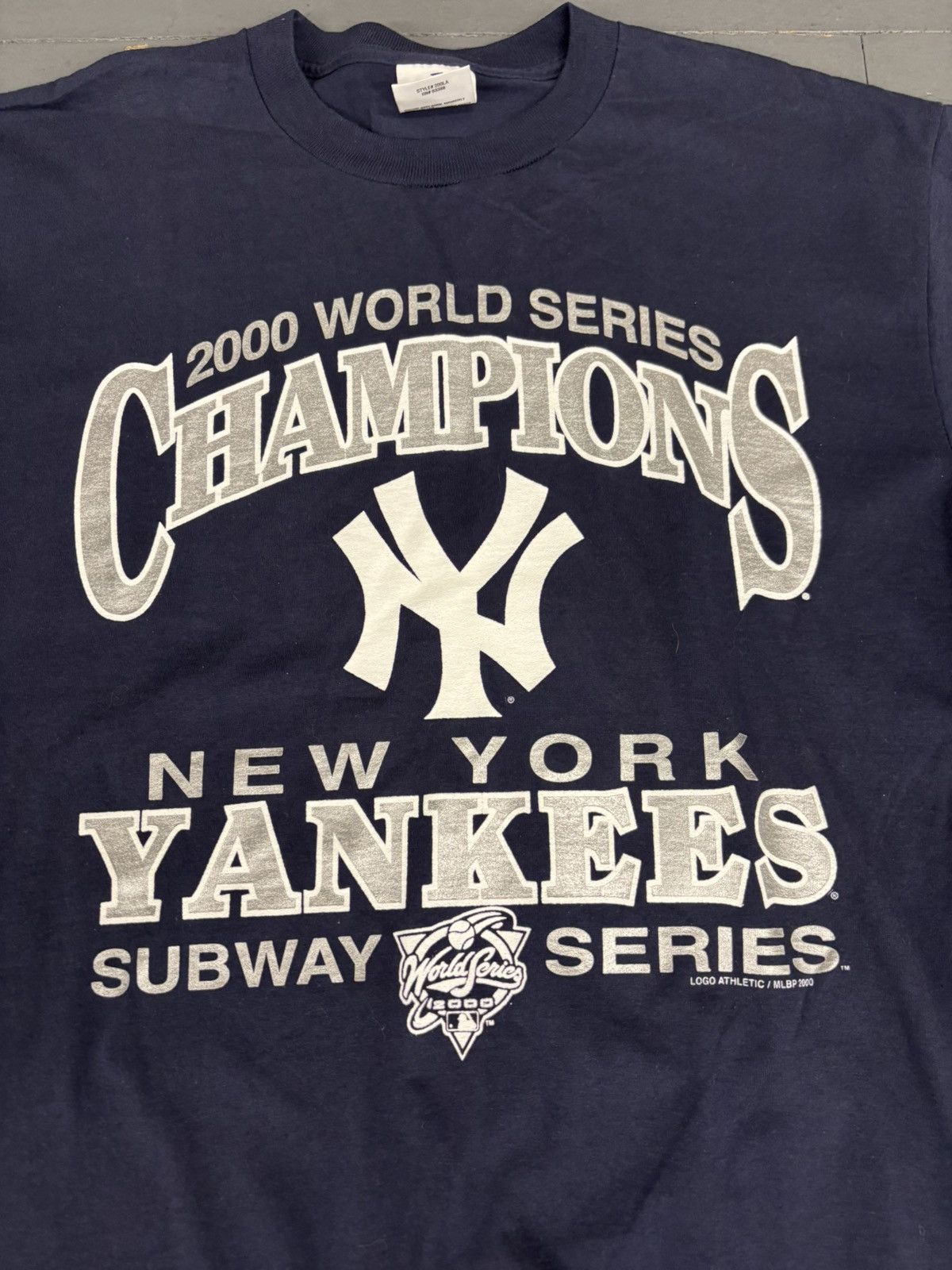 Logo Athletic × New York Yankees × Vintage Vintage 2000 Yankees World Series champions tee Size US L / EU 52-54 / 3 - 6 Thumbnail