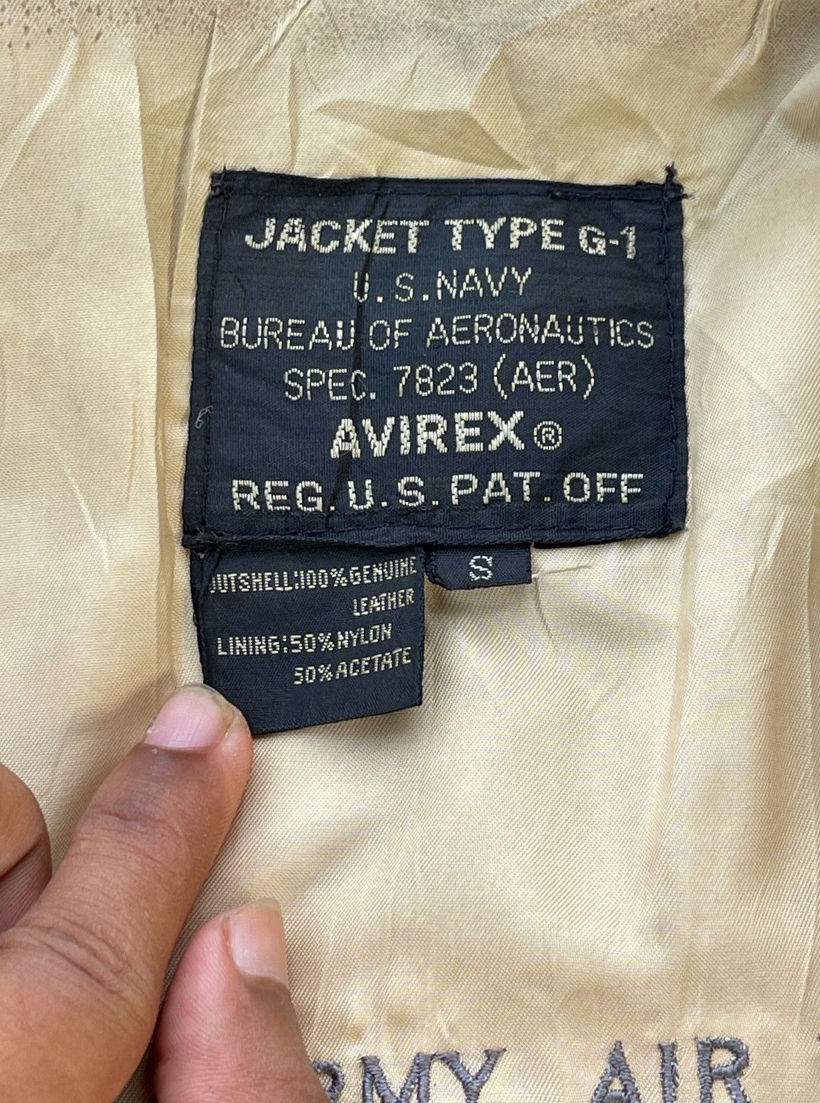 Avirex 🔥VINTAGE 80s AVIREX U.S.NAVY GENUINE LEATHER FLIGHT JACKET Size US S / EU 44-46 / 1 - 21 Thumbnail