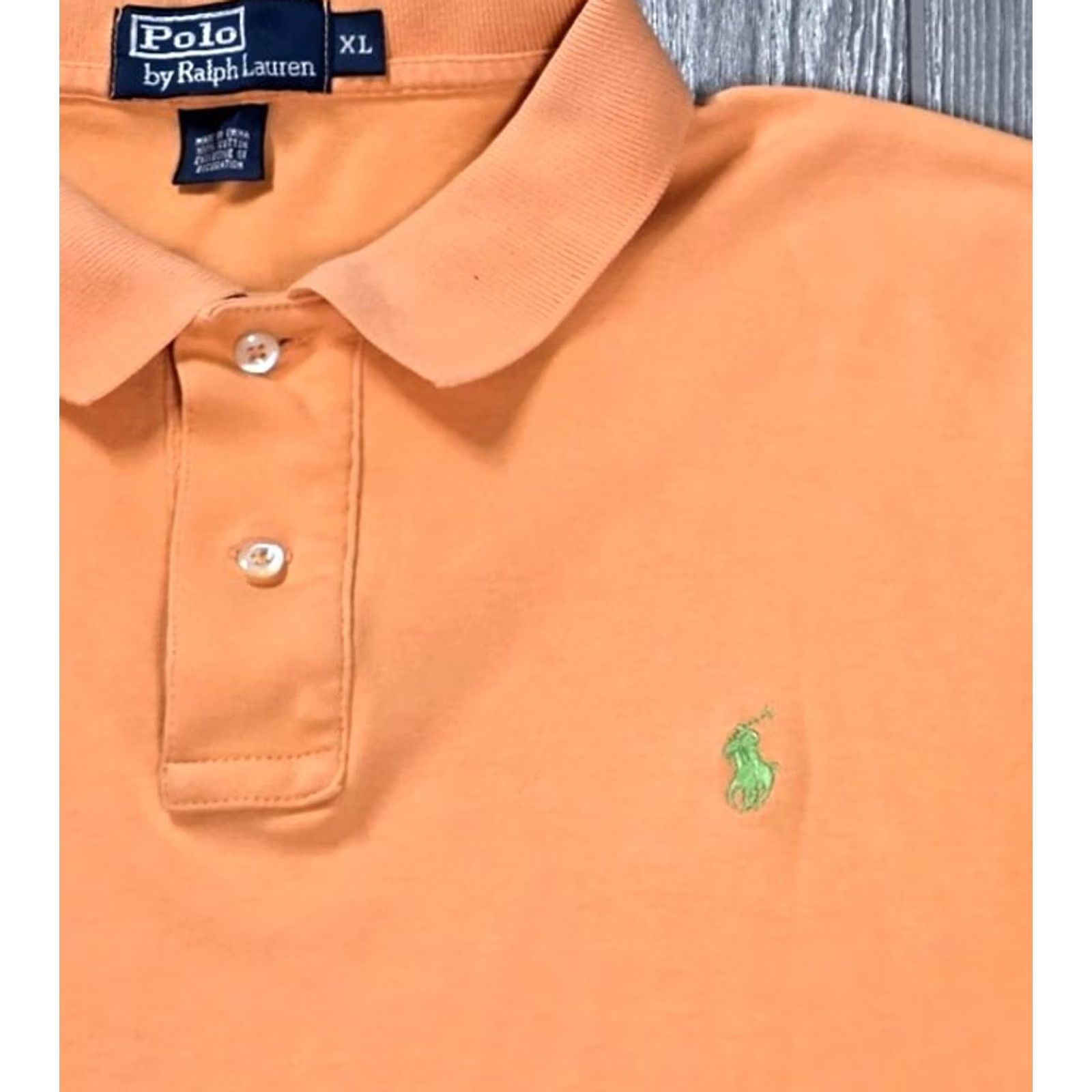 Polo Ralph Lauren VINTAGE Polo Ralph Lauren Big Pony Polo Shirt Mens XL Orange Short Sleeve Green Pony Soft Shirt Mens XL Orange Polo Ralph Lauren Big Pony Size US XL / EU 56 / 4 - 3 Thumbnail