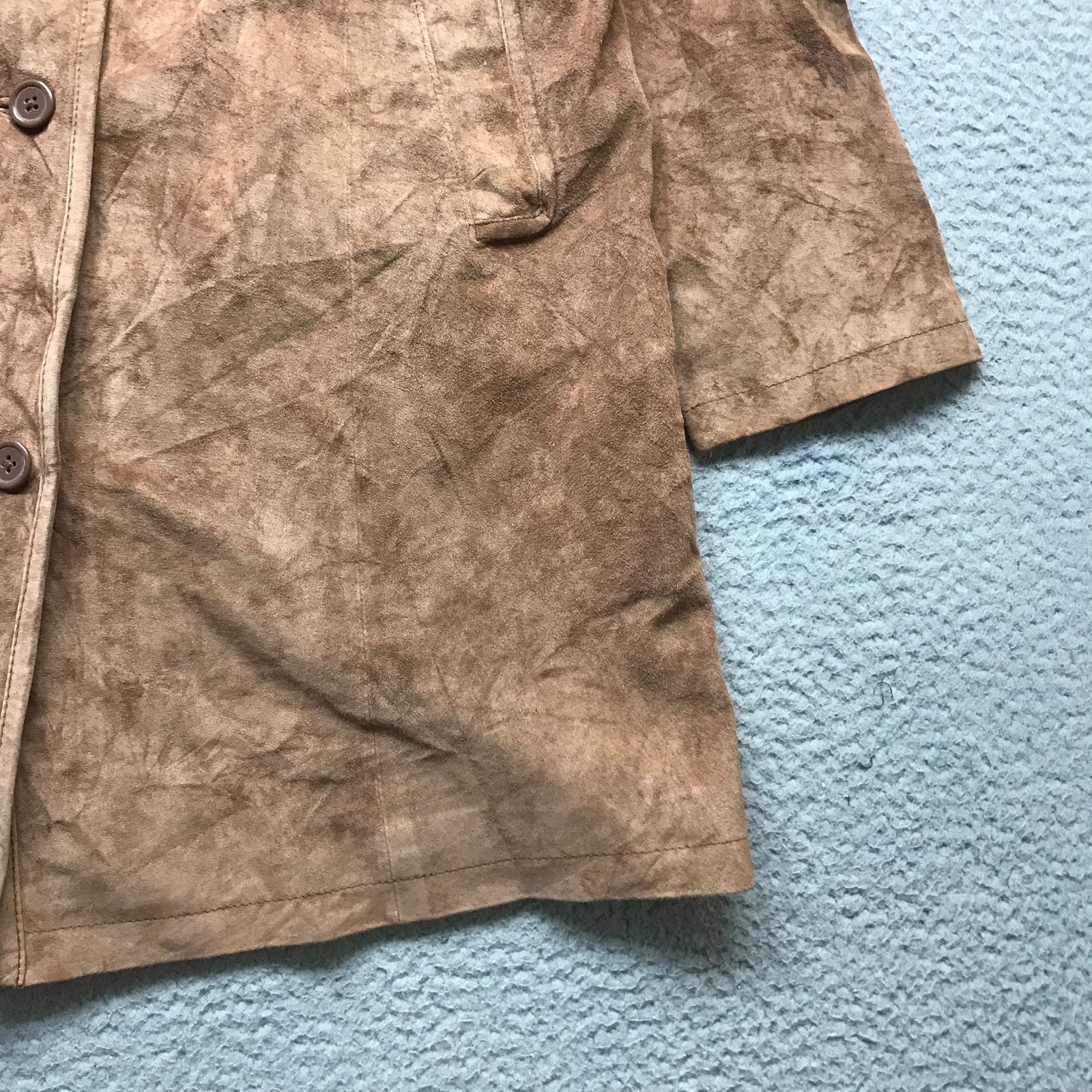 Other Centigrade Suede Leather Lined Trench Coat Jacket Womens M Size M / US 6-8 / IT 42-44 - 5 Thumbnail