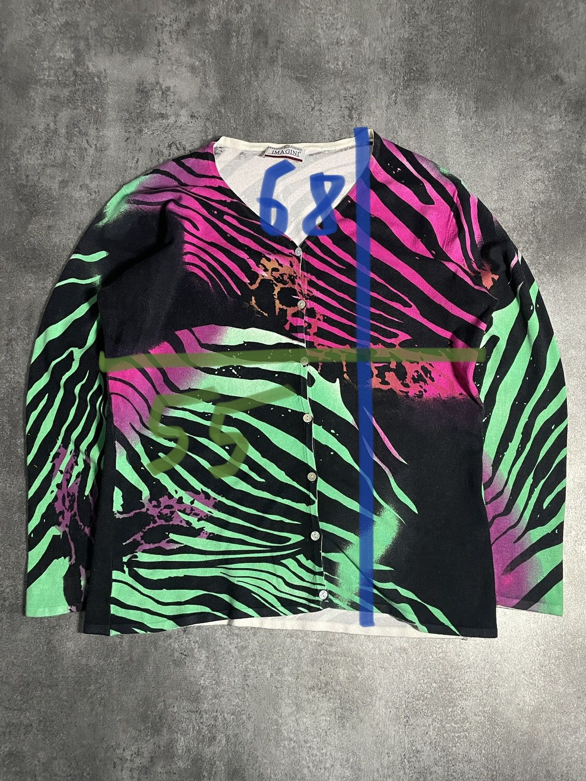 Vintage Viscose Luxury Vintage Y2K Cardigan Rare Hype Boxy Fit Size L / US 10 / IT 46 - 10 Thumbnail