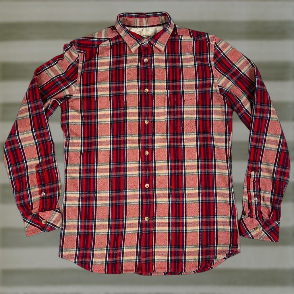 Diesel Diesel Button-Up Flannel Shirt Plaid Streetwear Sz M Men’s Red 100% Cotton Long Sleeve Collared Casual Regular Fit Logo Decade City Classic Size US M / EU 48-50 / 2 - 1 Thumbnail