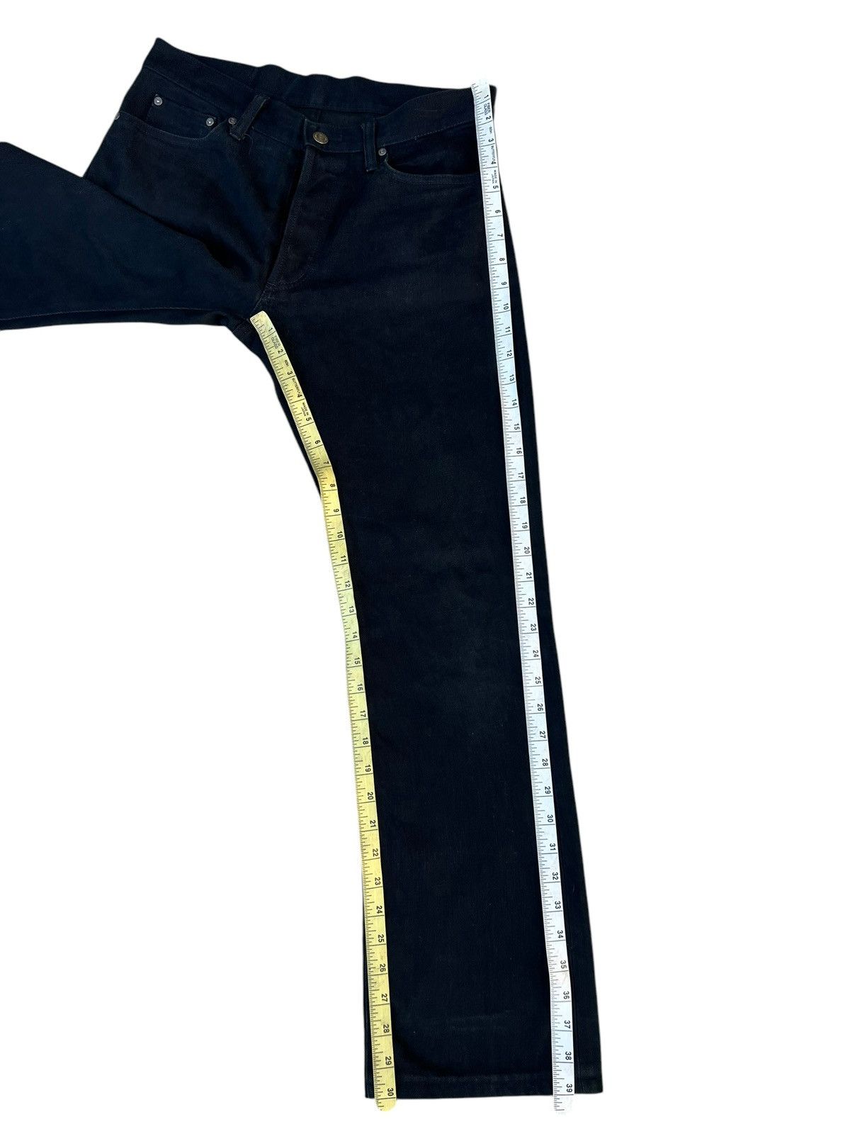 Vintage Vintage Celt & Cobra Japan Fade Black Denim Flare Jeans Size US 30 / EU 46 - 6 Thumbnail