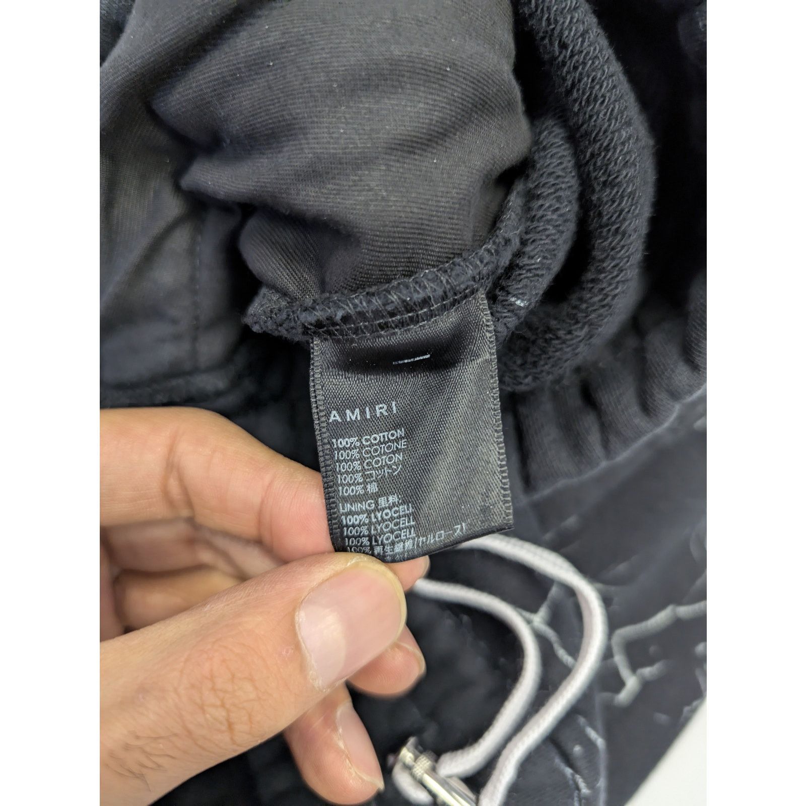 Amiri o1rshd1 Q:3 / Cracked Dye Logo Sweatpants / Joggers in Black Size US 32 / EU 48 - 20 Thumbnail