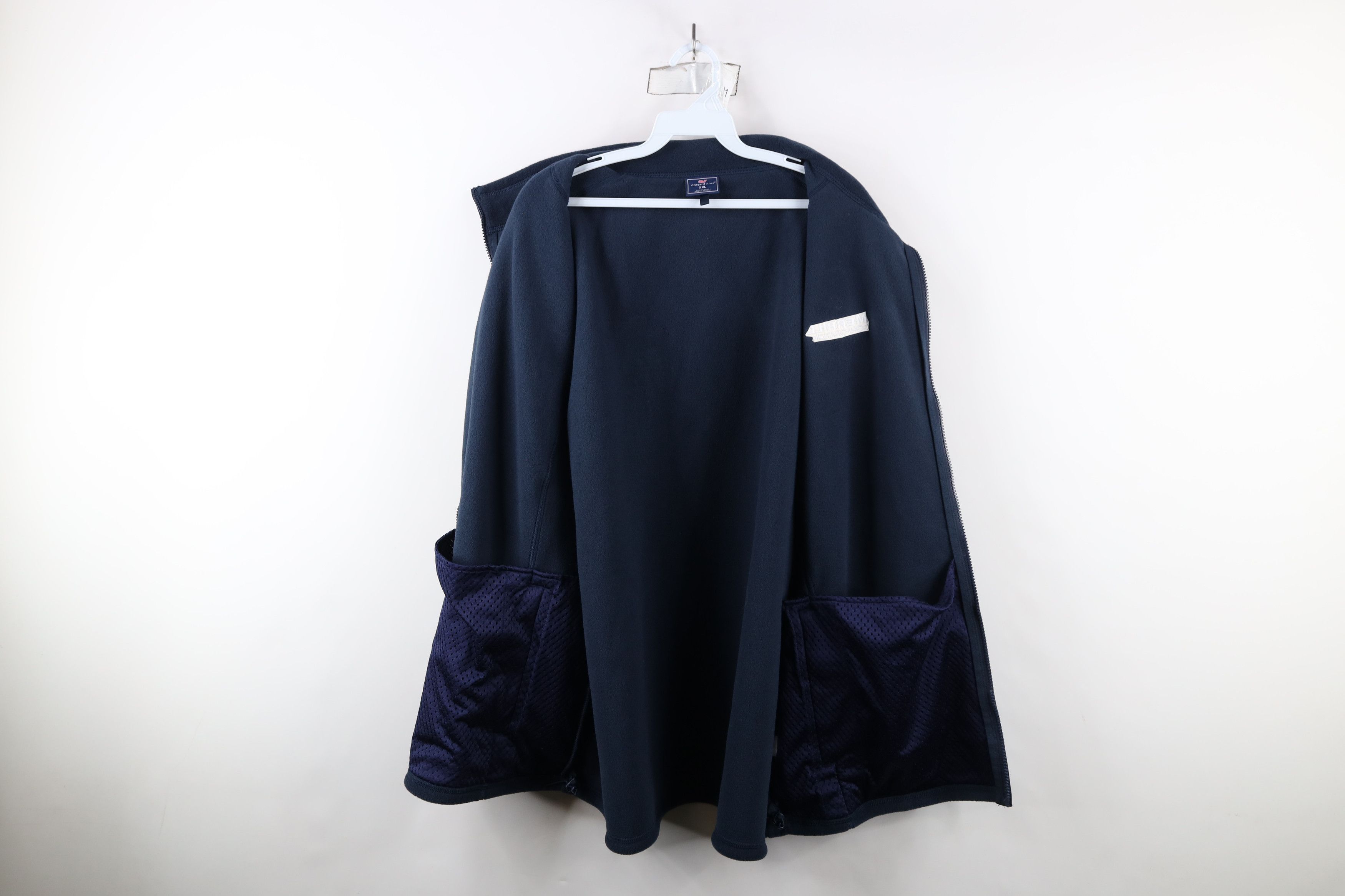 Vineyard Vines × Vintage Vineyard Vines Whale Logo Harbor Fleece Full Zip Vest Jacket Size US XXL / EU 58 / 5 - 8 Thumbnail