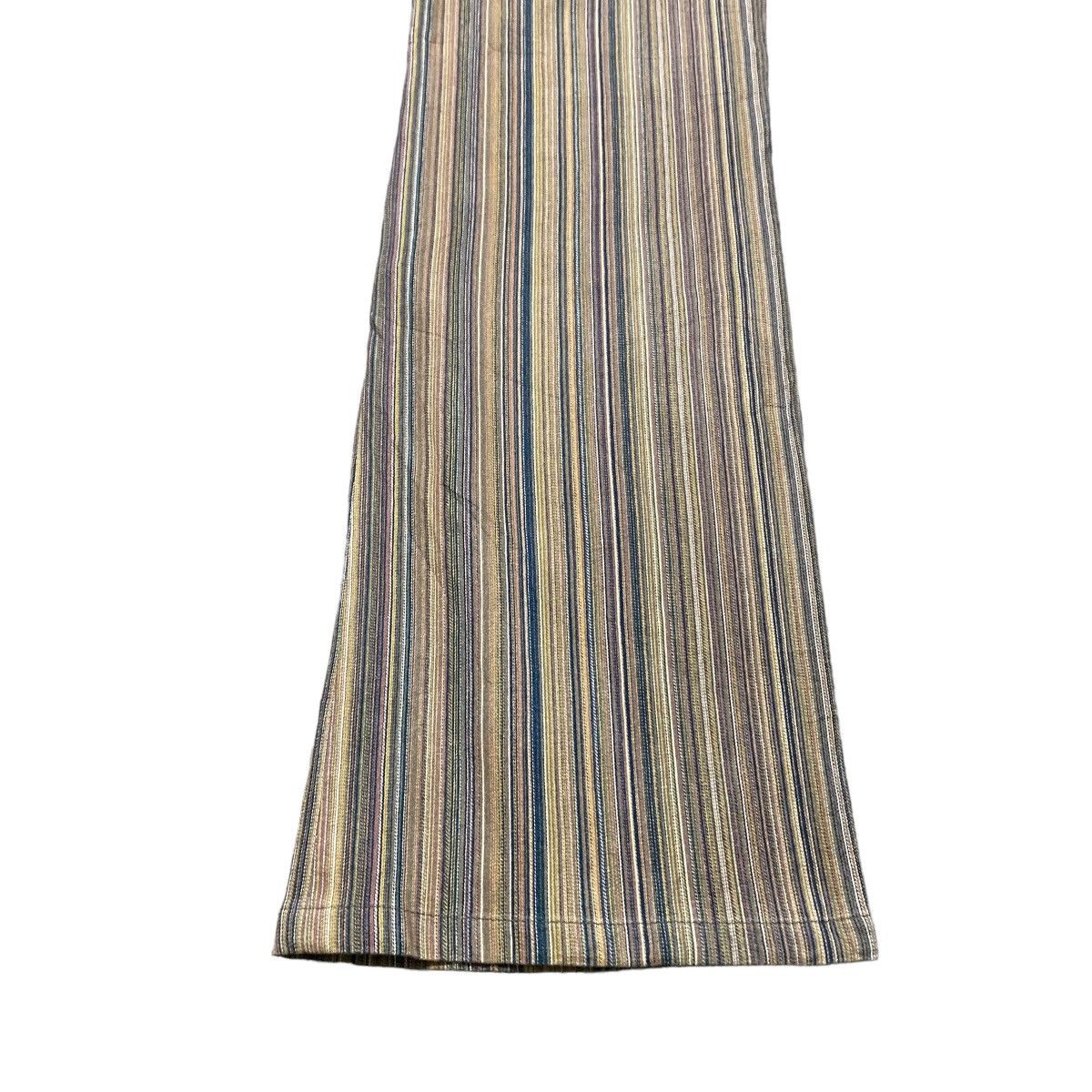 Japanese Brand CUSTOM CULTURE PinStriped Denim Flare Jeans Size US 30 / EU 46 - 13 Thumbnail