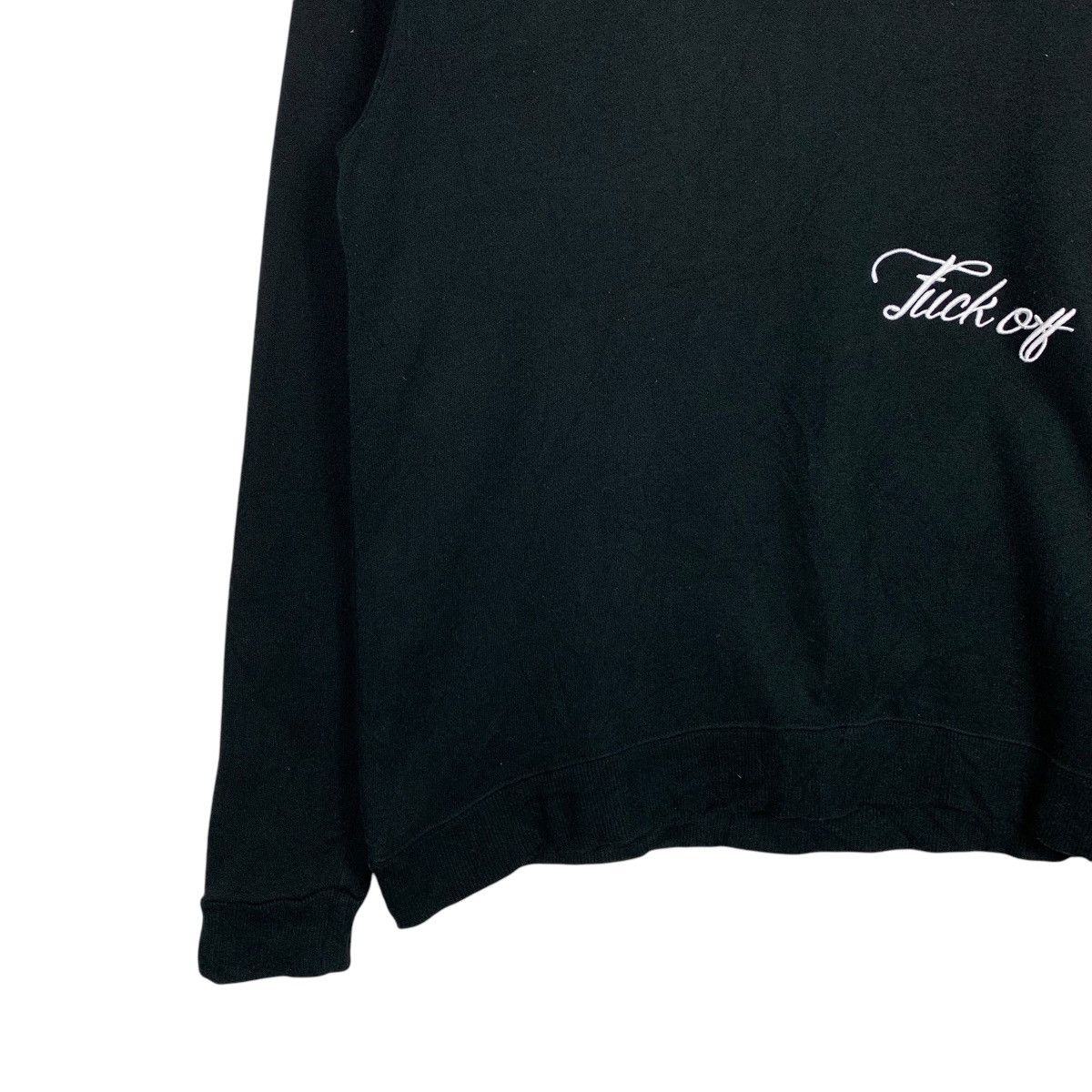 Japanese Brand STUD MUFFIN Fuck Off Logo Zip on Back Sweatshirt #1736-C77 Size US M / EU 48-50 / 2 - 6 Thumbnail