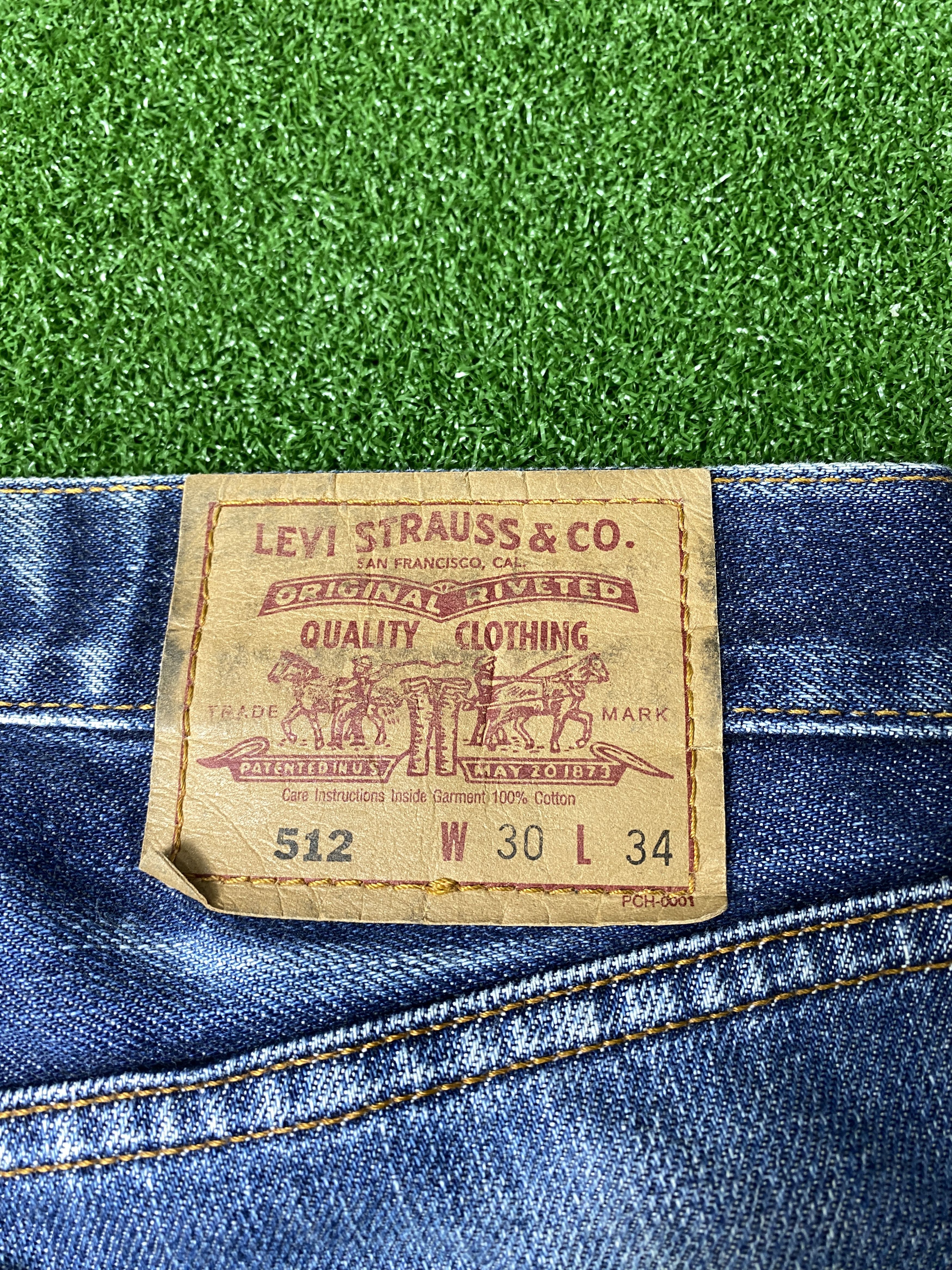 Levi's Vintage Levi's 512 Distressed Faded Blue Jeans CP0035 Size US 30 / EU 46 - 9 Thumbnail