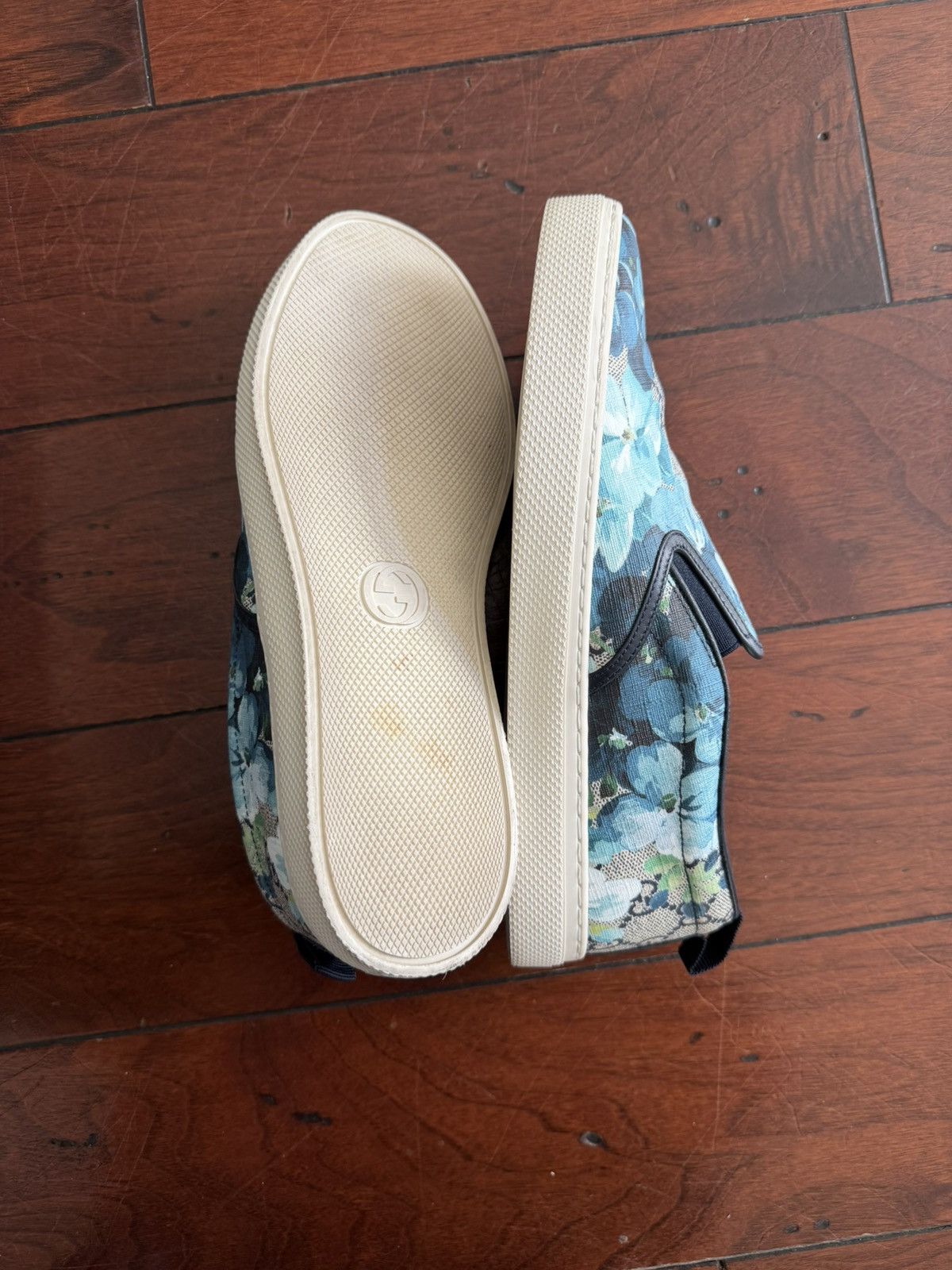 Gucci Gucci Supreme Blue Floral GG Canvas Slip On Size US 8 / EU 41 - 6 Thumbnail