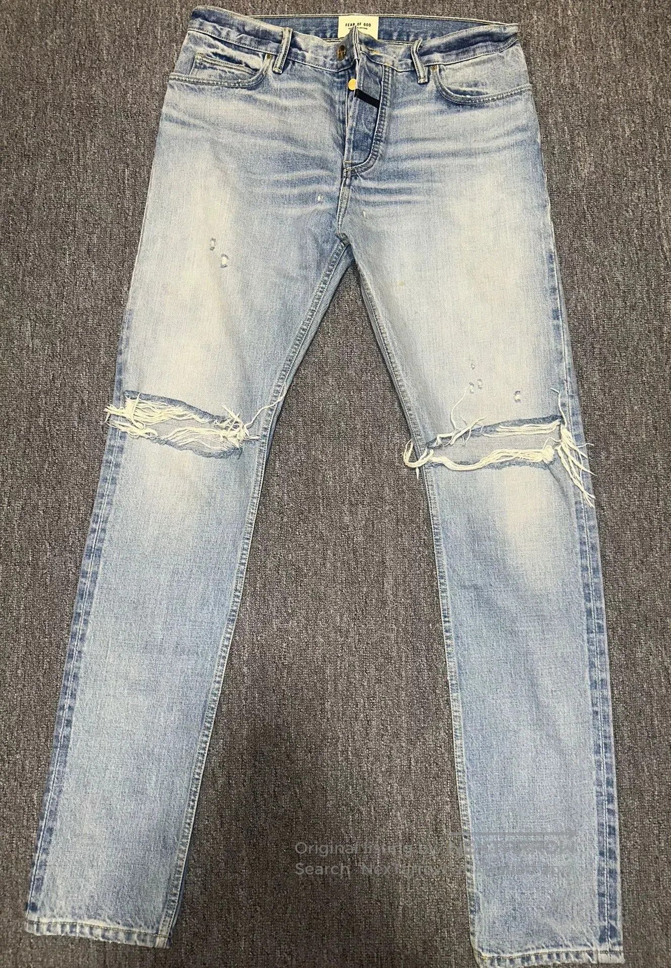 Fear of God fear of god distressed denim pants. Size US 34 / EU 50 - 1 Thumbnail