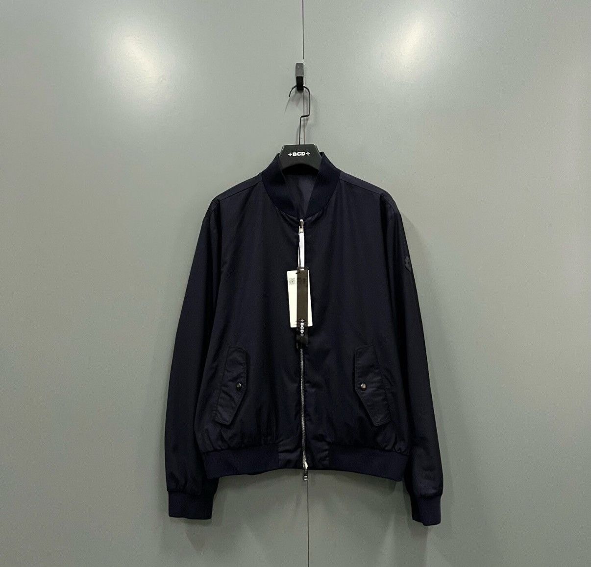 Moncler Moncler Logo Sleeve Stand Collar Zipper Jacket J41 Size US XL / EU 56 / 4 - 1 Thumbnail