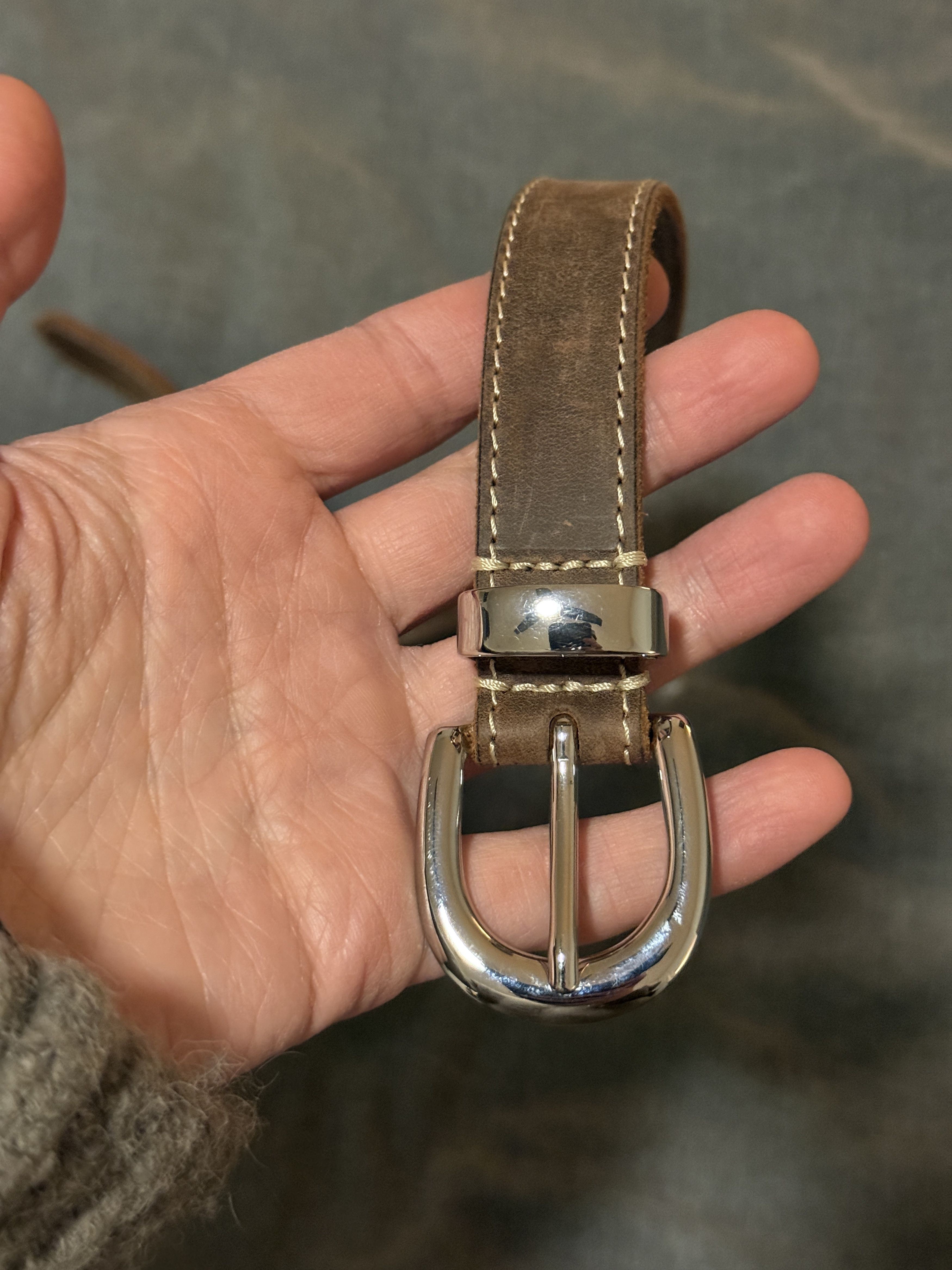 Sunflower Brown leather belt Size ONE SIZE - 1 Thumbnail