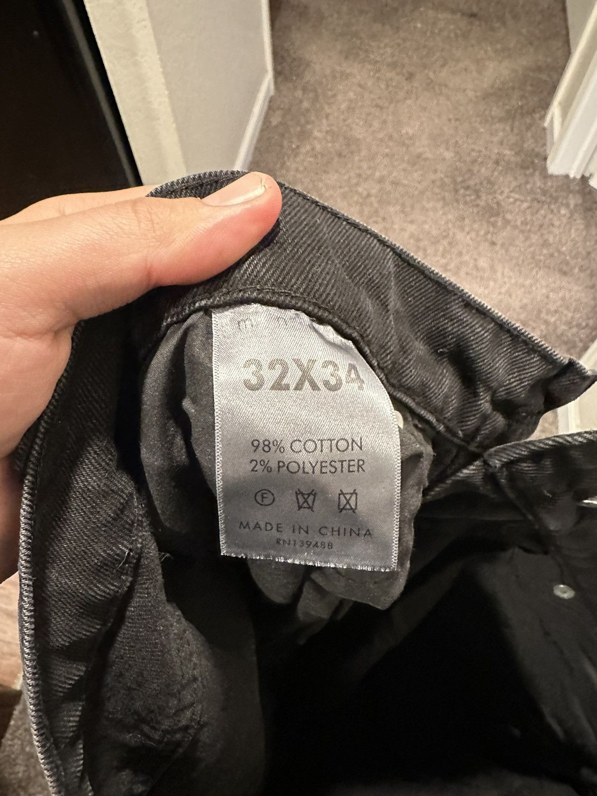 MNML × Vintage Black jeans straight leg Size US 32 / EU 48 - 4 Thumbnail
