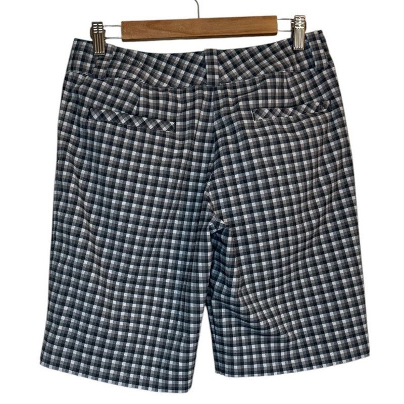 Nike Nike Shorts Women 4 Blue Bermuda Plaid Golf Activewear Size 27" / US 4 / IT 40 - 4 Thumbnail