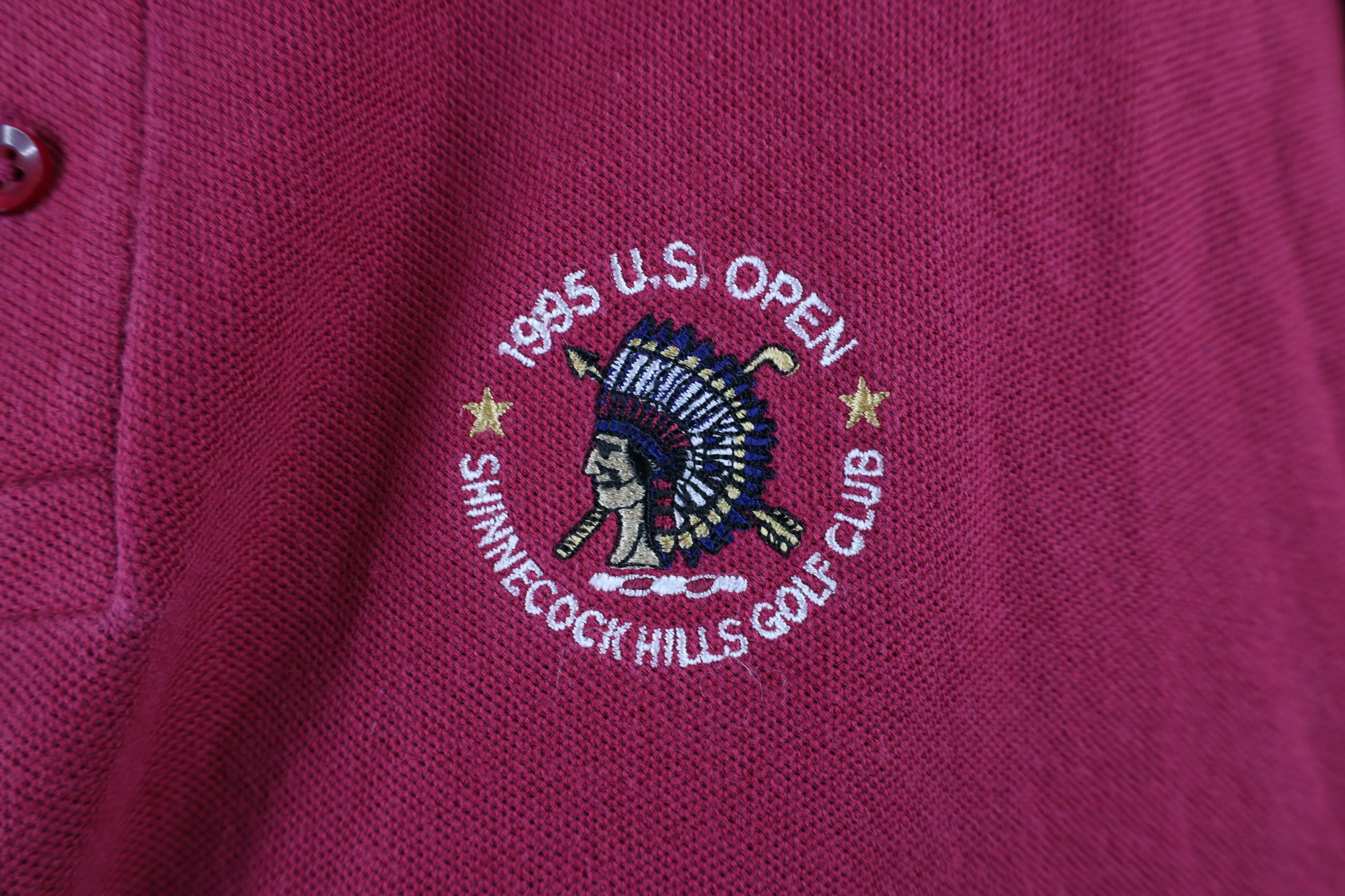 Vintage Vintage 90s Open Shinnecock Hills Long Sleeve Polo Shirt Red Size US L / EU 52-54 / 3 - 4 Thumbnail