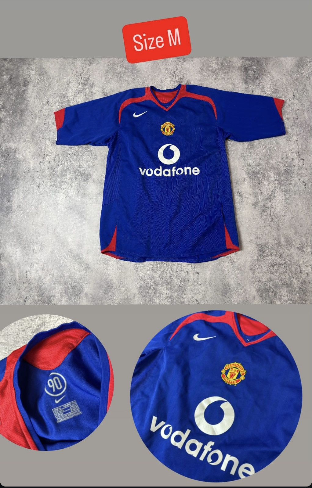 Nike Vintage nike Manchester United soccer jersey size M blue Size US M / EU 48-50 / 2 - 1 Thumbnail