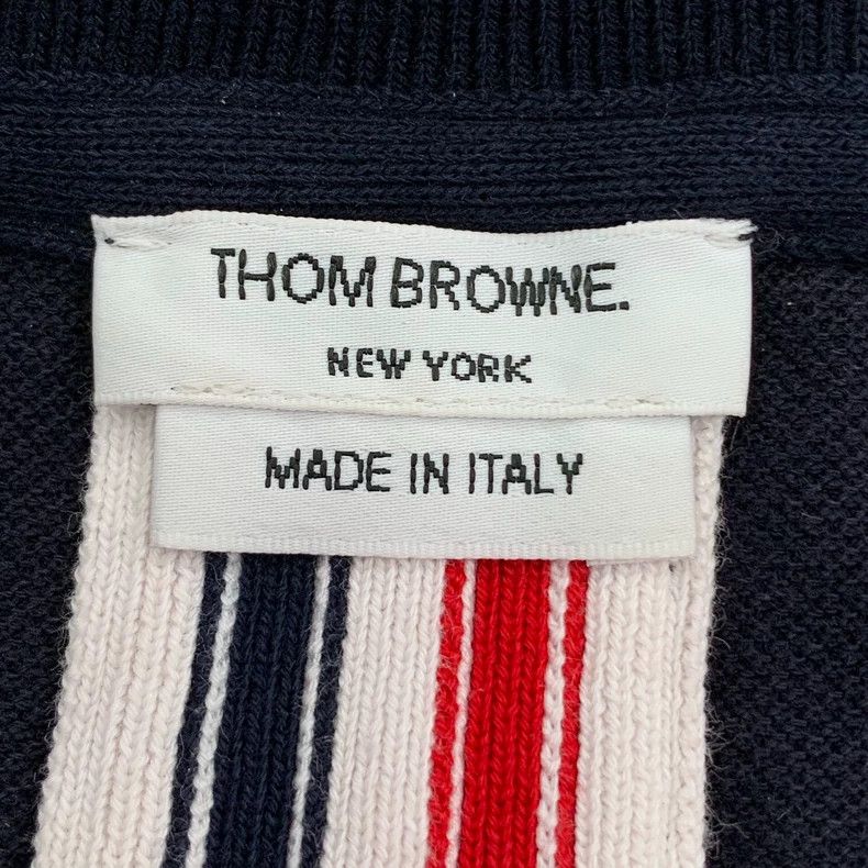 Thom Browne Thom Browne Dark blue striped cotton round-neck short-sleev Size US S / EU 44-46 / 1 - 6 Thumbnail