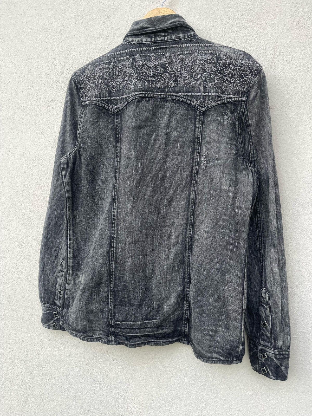 If Six Was Nine × Japanese Brand × Le Grande Bleu (L.G.B.) Semantic Design Wash Denim Western Shirt Size US S / EU 44-46 / 1 - 14 Thumbnail