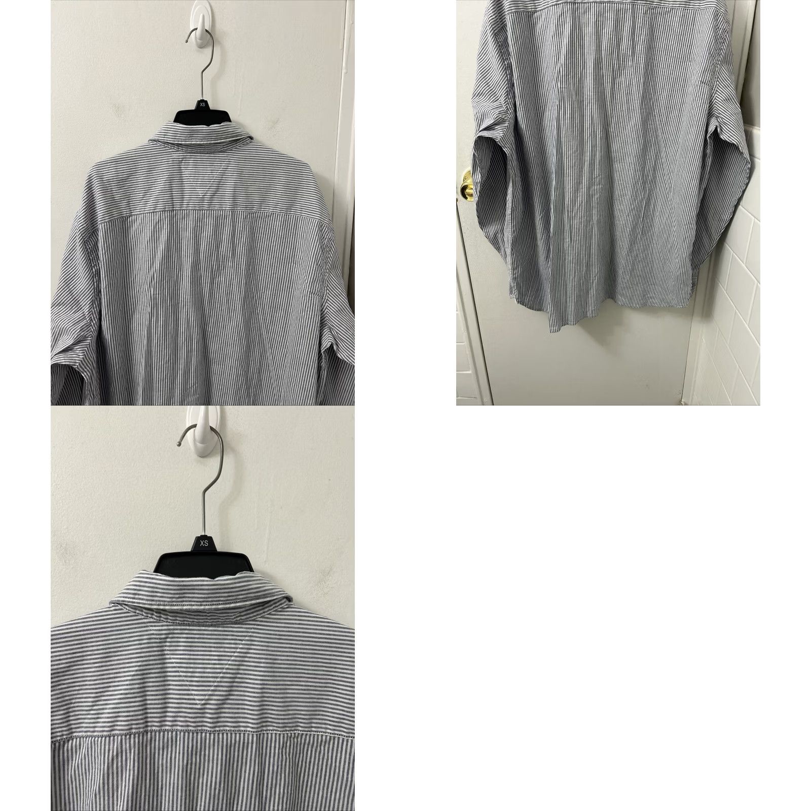 Tommy Hilfiger Tommy Hilfiger Oxford Shirt Mens XL Blue White Stripe THFlex Regular L/S NWT Button-Down Collar Embroidered Flag Chest Casual Business Size US XL / EU 56 / 4 - 8 Thumbnail