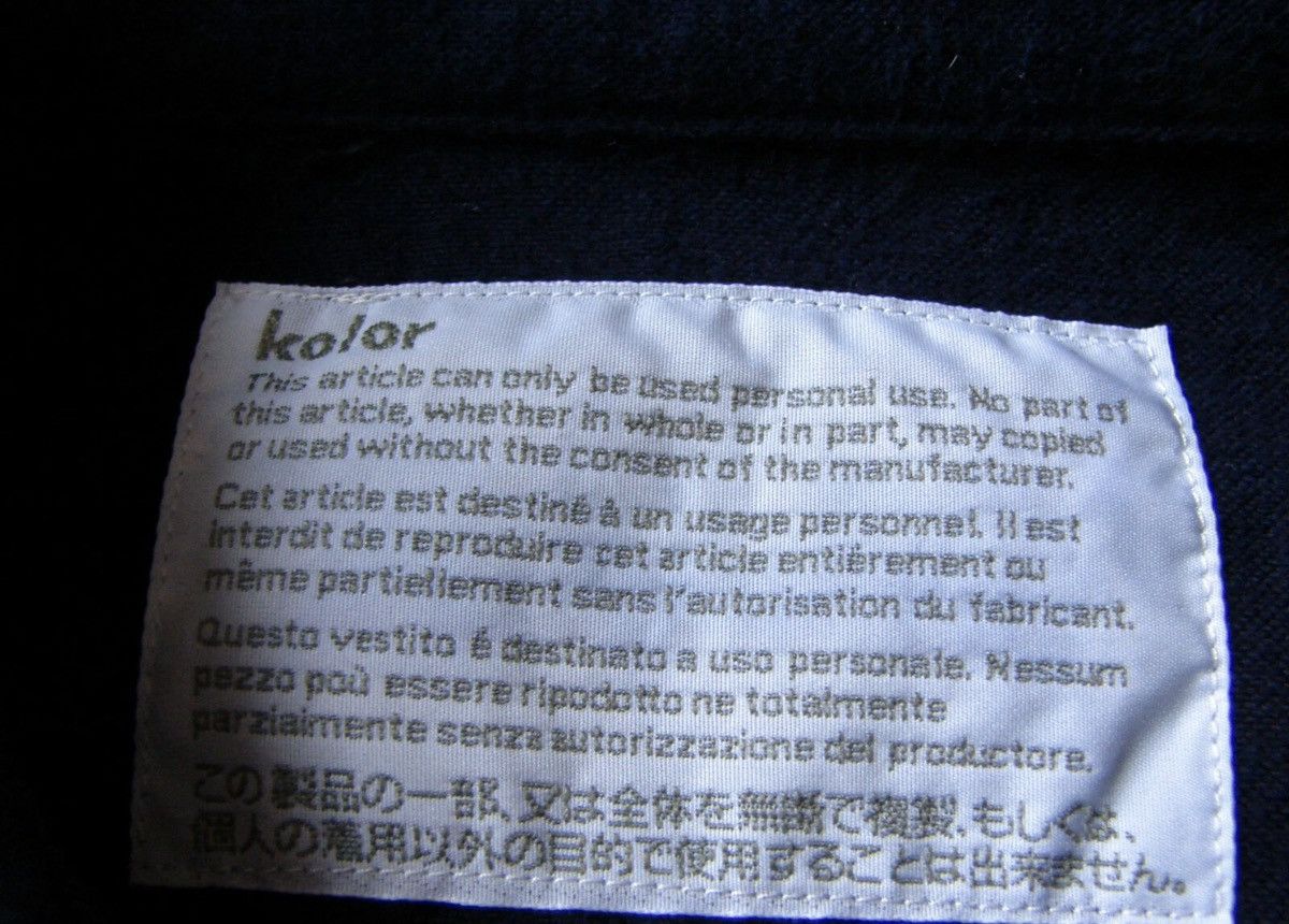 Kolor Japanese Designer Kolor Navy Blue Shirt Zip Zipper Collar Size US L / EU 52-54 / 3 - 3 Thumbnail