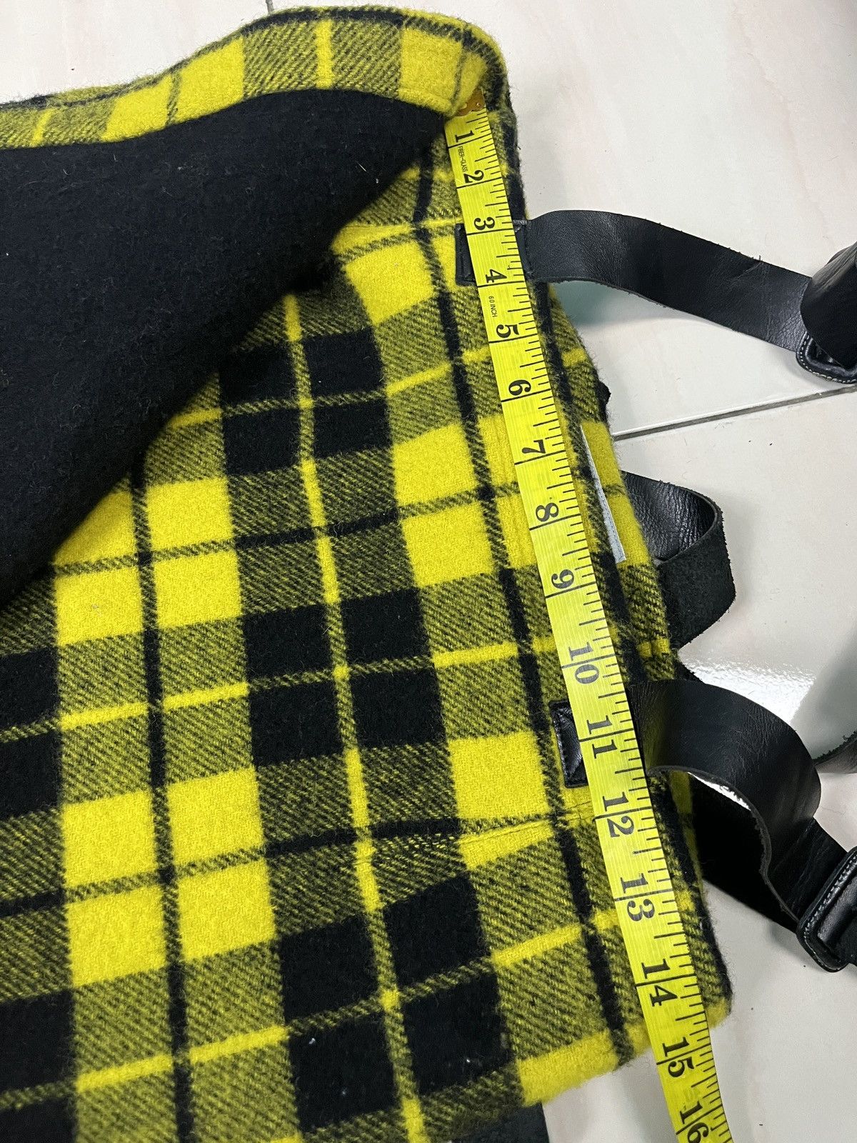 Issey Miyake Tsumori Chisato Tartan Wool Wrap Skirt Leather Suspender Size 30" / US 8 / IT 44 - 19 Thumbnail