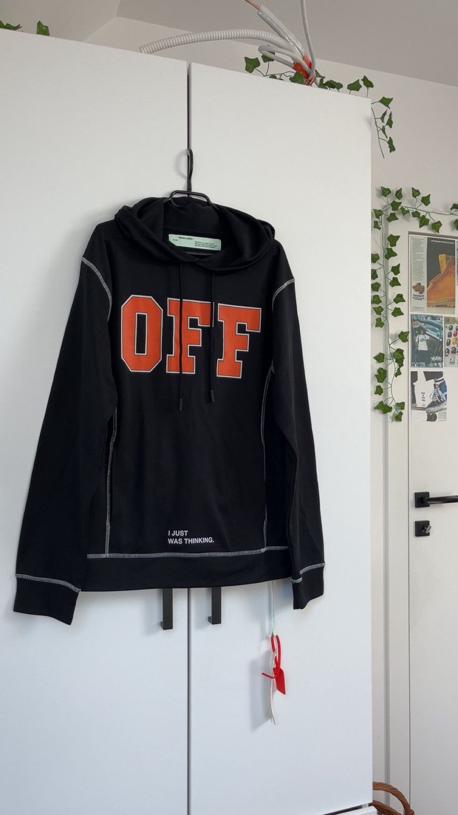 Off-White Off-White "I JUST WAS THINKING" Varsity Logo Hoodie Size US L / EU 52-54 / 3 - 4 Thumbnail