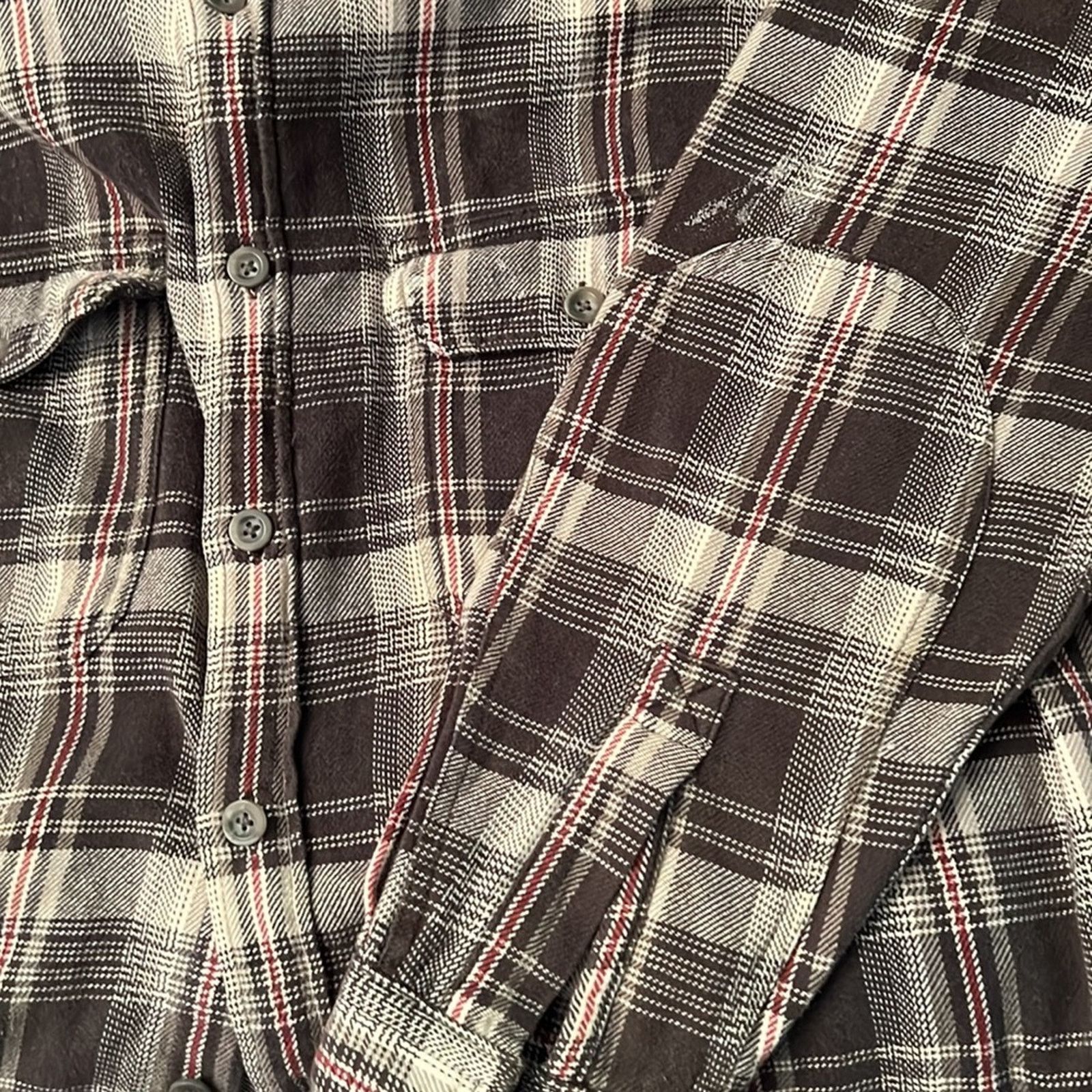 Woolrich Woolen Mills Woolrich grey plaid long sleeve button down shirt shacket Size XL / US 12-14 / IT 48-50 - 9 Thumbnail