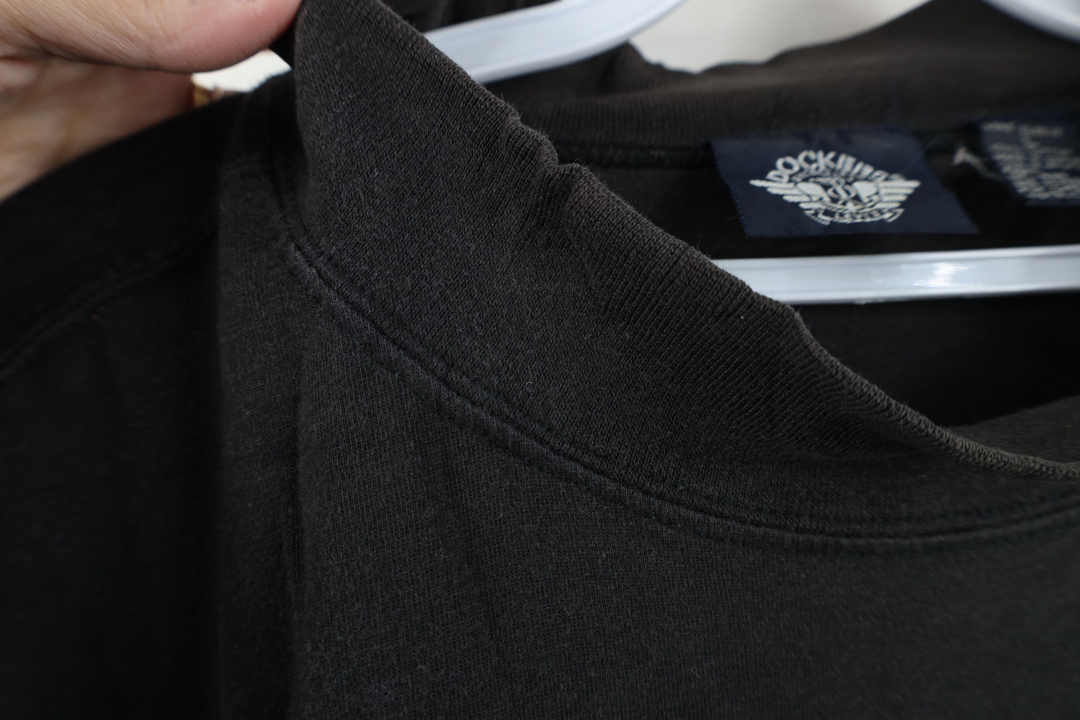 Vintage Vintage 90s Streetwear Blank Baggy Mock Neck T-Shirt Black Size US L / EU 52-54 / 3 - 9 Thumbnail