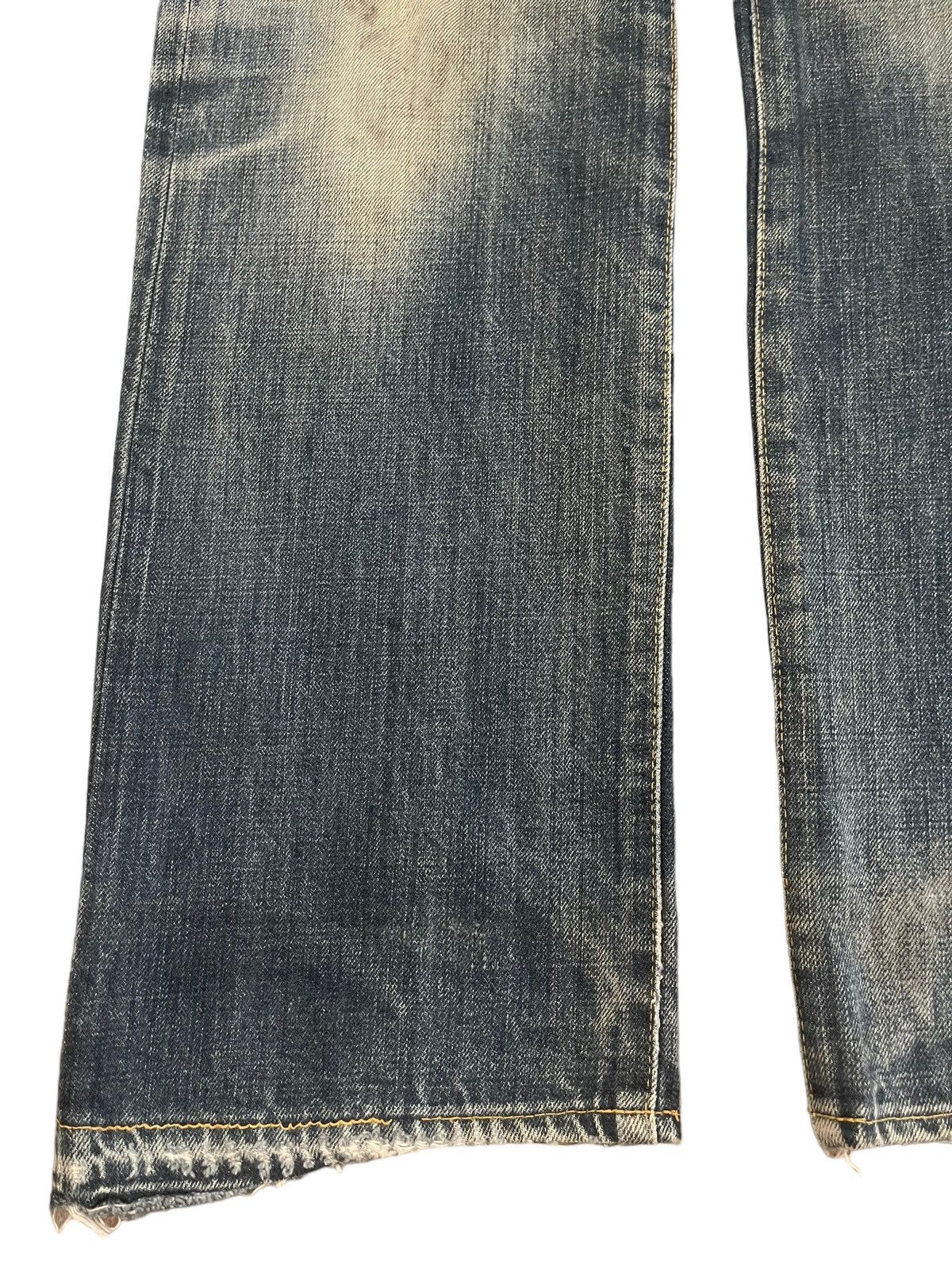 45rpm Vintage Japanese 45rpm Studio Blue Wash Distress Loose Jeans Size US 32 / EU 48 - 5 Thumbnail