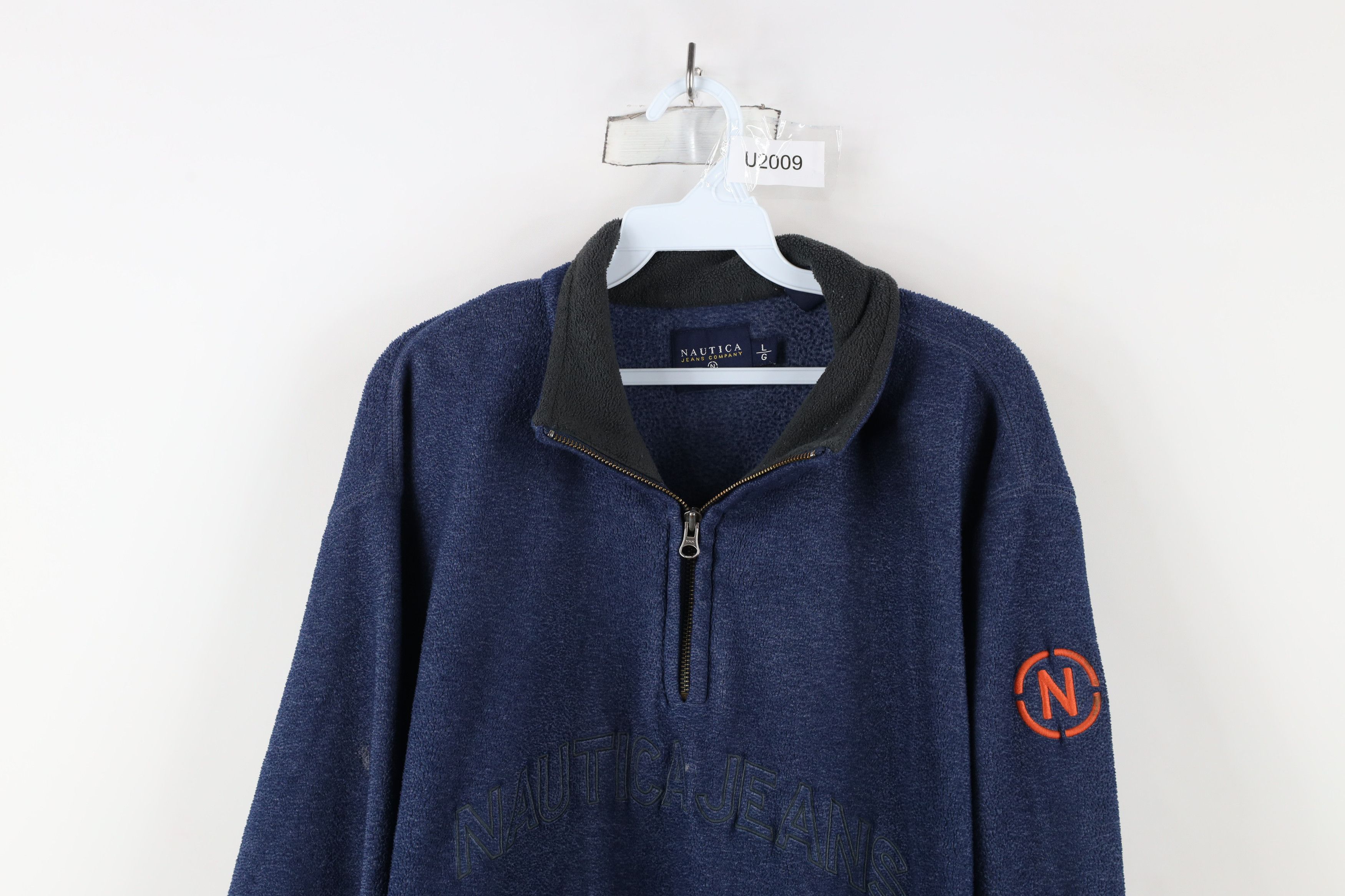 Nautica Vintage 90s Nautica Half Zip Fleece Pullover Sweater Size US L / EU 52-54 / 3 - 2 Thumbnail