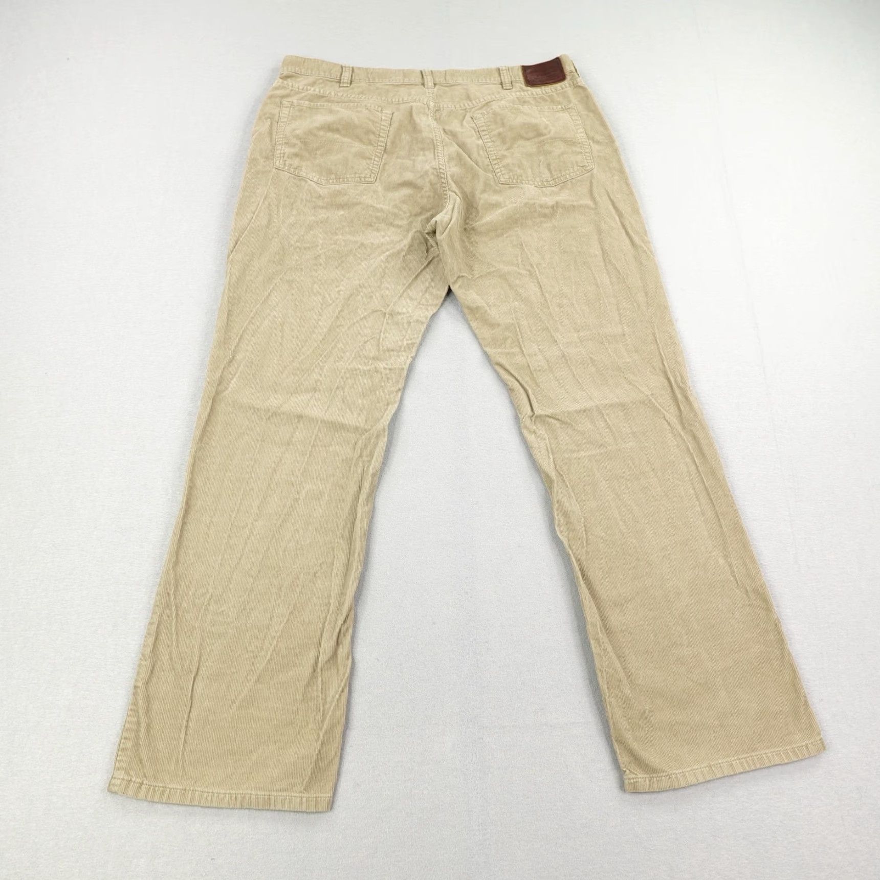 Polo Ralph Lauren VINTAGE Polo Ralph Lauren Pants Men 40x32 Corduroy Tan Straight Leg Chino Slacks Regular Inseam 32 Penned Logo Accents Mens Size US L / EU 52-54 / 3 - 4 Thumbnail