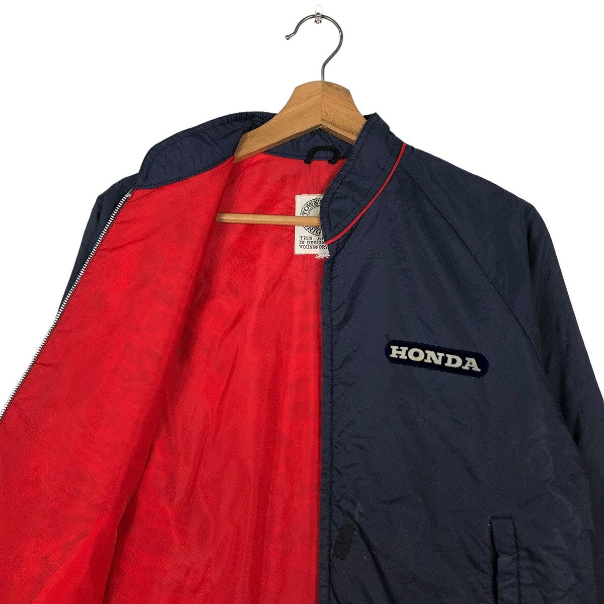 Japanese Brand 🔥VINTAGE ZIPPER BIKER JACKET HONDA BIG LOGO RACING Size US M / EU 48-50 / 2 - 12 Thumbnail