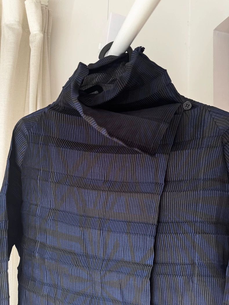 Issey Miyake issey miyake size:2 Bamboo-joint dark pattern top Size XXS / US 00 / IT 34 - 5 Thumbnail