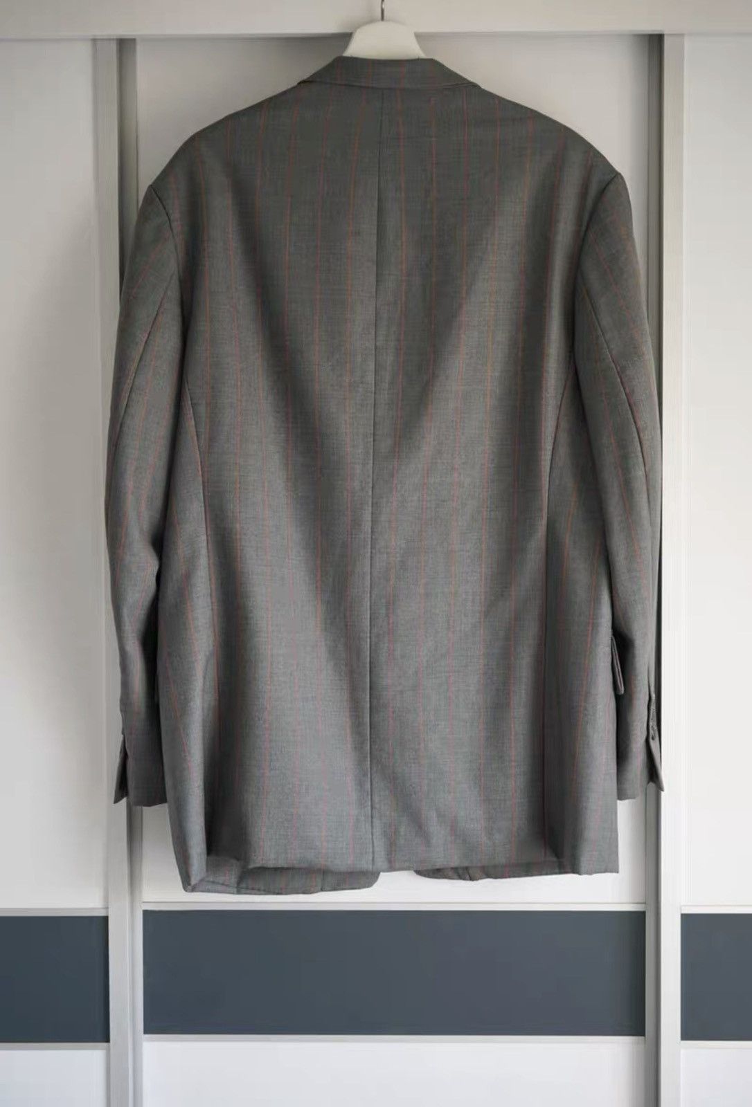 Yohji Yamamoto Yohji Yamamoto Rokumeikan Gray & Orange Striped Blazer K4 Size US S / EU 44-46 / 1 - 2 Thumbnail