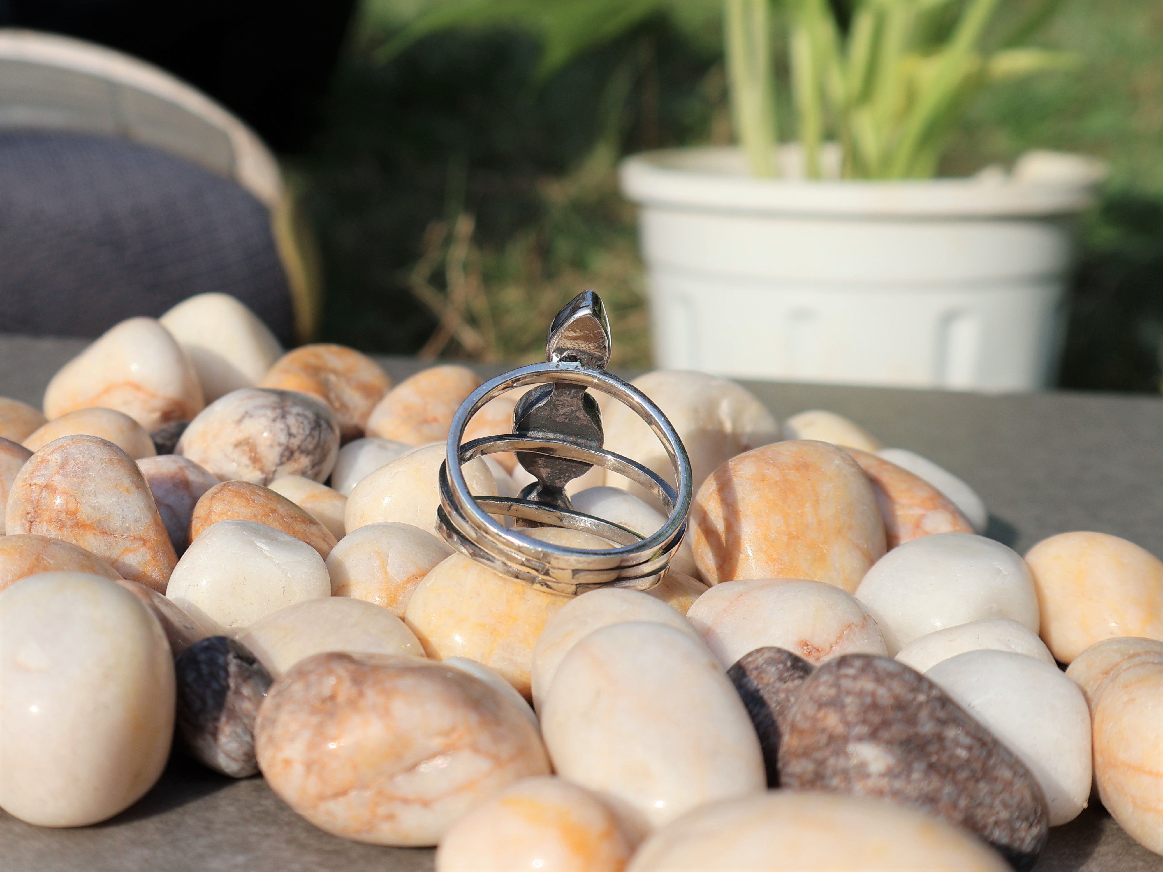 Handmade Rainbow Moonstone Ring, Sterling Silver Ring, Handmade Ring, Size ONE SIZE - 4 Thumbnail