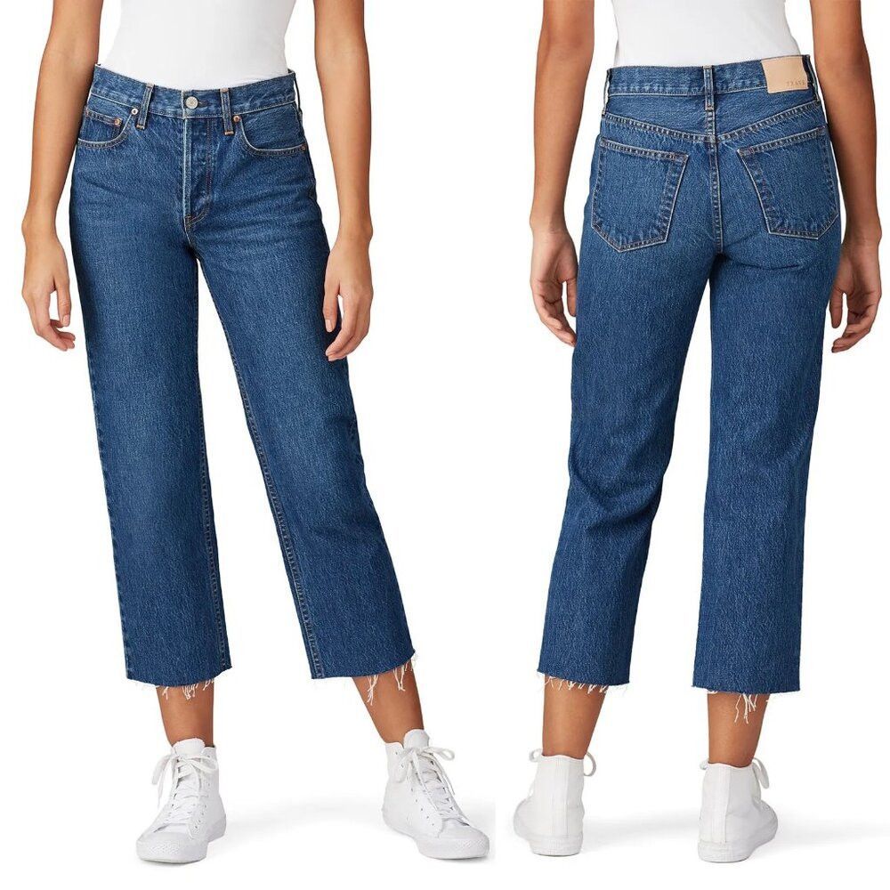 Other TRAVE Vivienne Cropped Straight-Leg Jeans In Borrowed Time Size 28" / US 6 / IT 42 - 2 Thumbnail