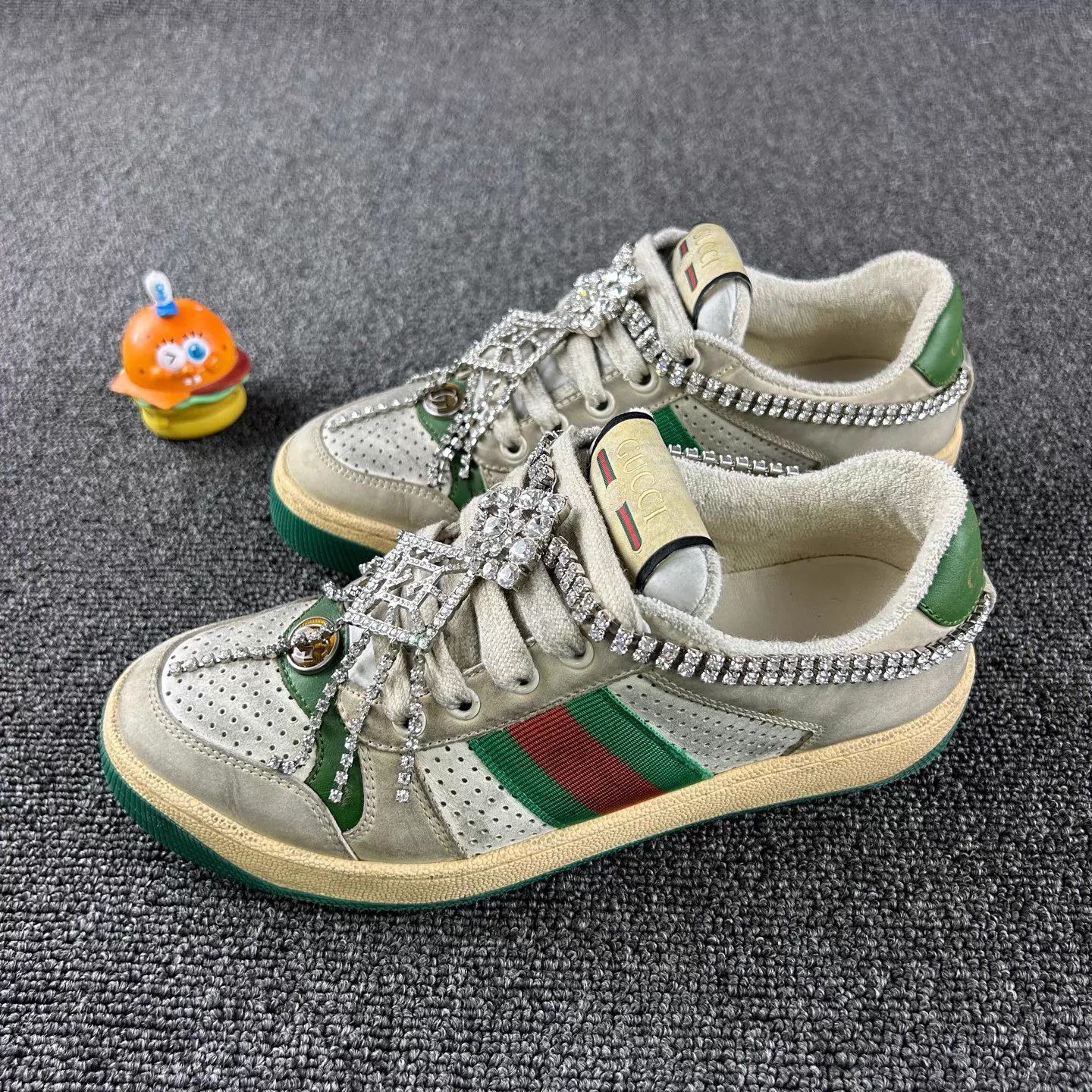 Gucci Gucci Crystal Distressed Sneakers EUR 36 Size US 5.5 / IT 35.5 - 1 Thumbnail