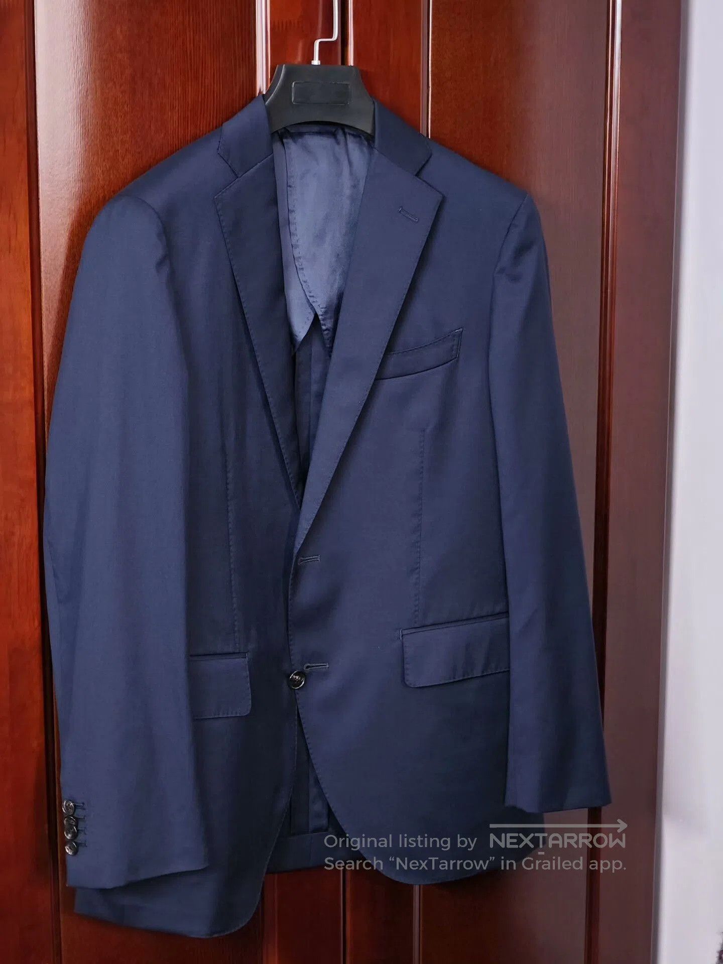 Japanese Brand Custom Italian Wool Blend Suit Jacket. Size US S / EU 44-46 / 1 - 1 Thumbnail