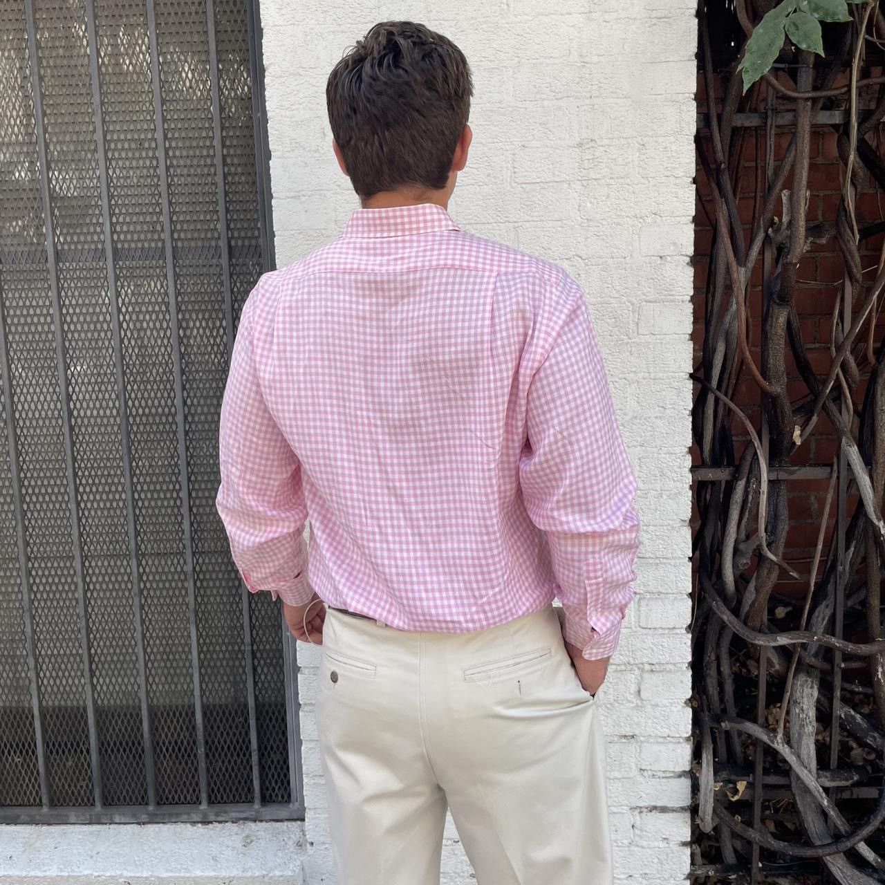Polo Ralph Lauren Façonnable Plaid checkered Oxford Shirt Mens Large Size US L / EU 52-54 / 3 - 3 Thumbnail