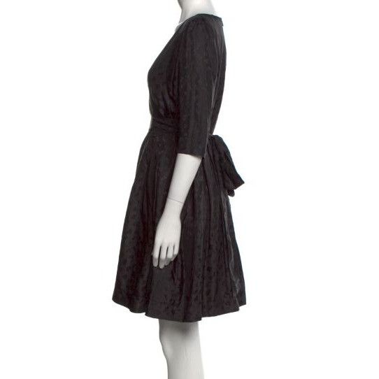 See by Chloe See By Chloe Black Silk Sash-Tie Printed Dress Size S / US 4 / IT 40 - 2 Thumbnail