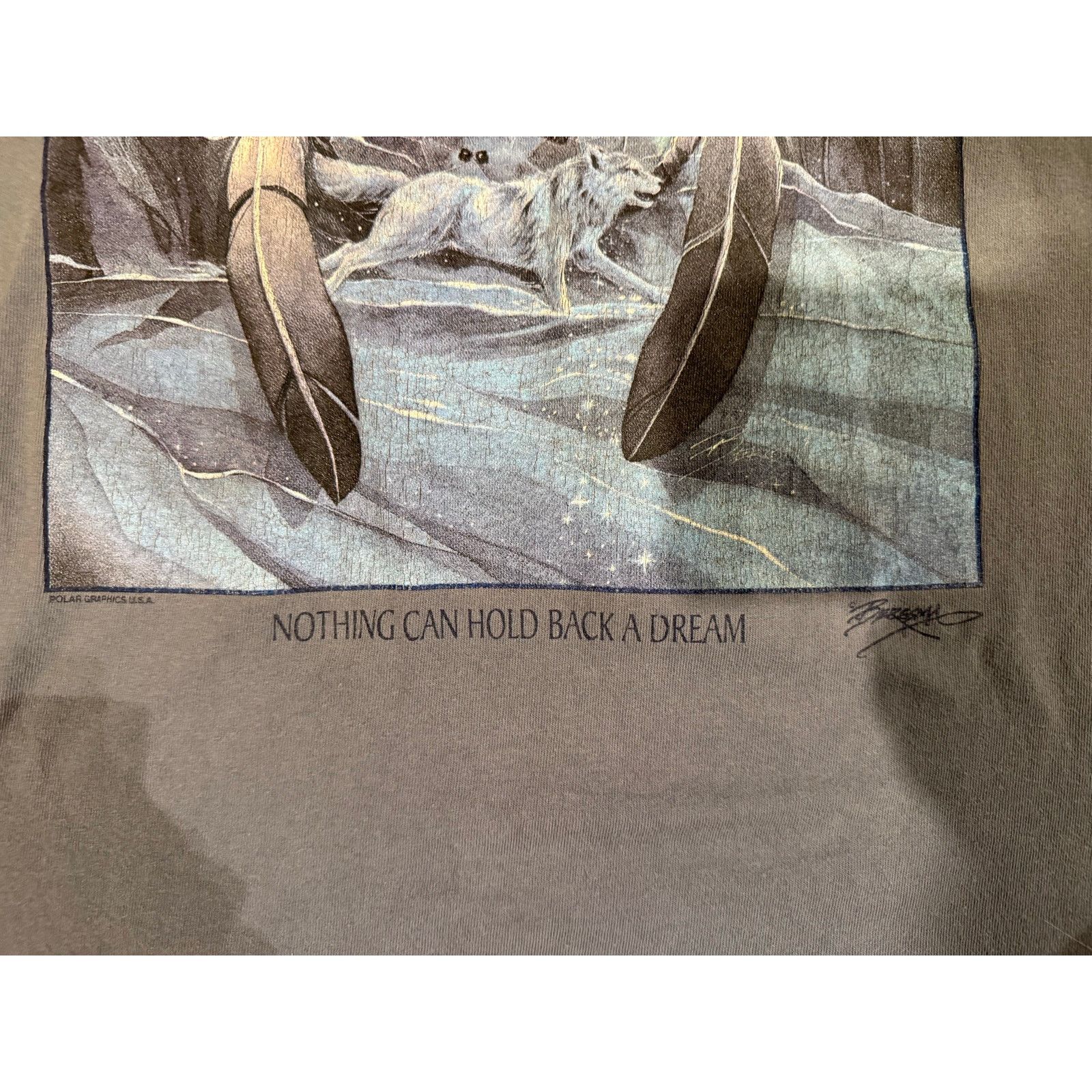 Anvil Vintage Two Wolf Dream Catcher Natire Shirt Size XL Size US XL / EU 56 / 4 - 3 Thumbnail